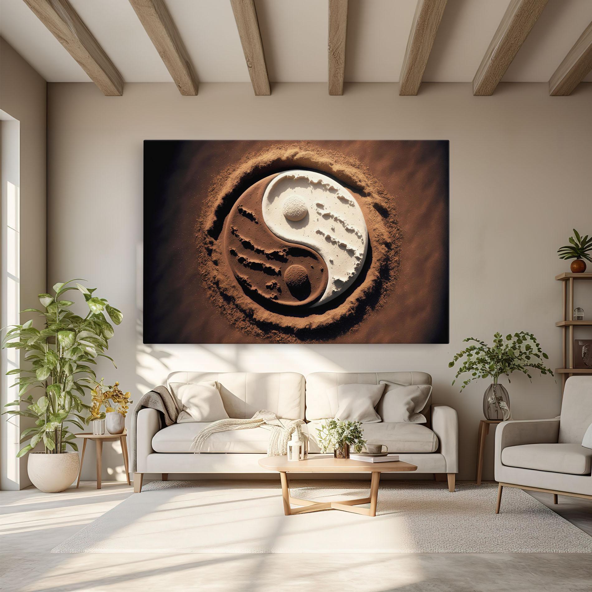 Tablou Canvas Earth Yinyang mockup 6