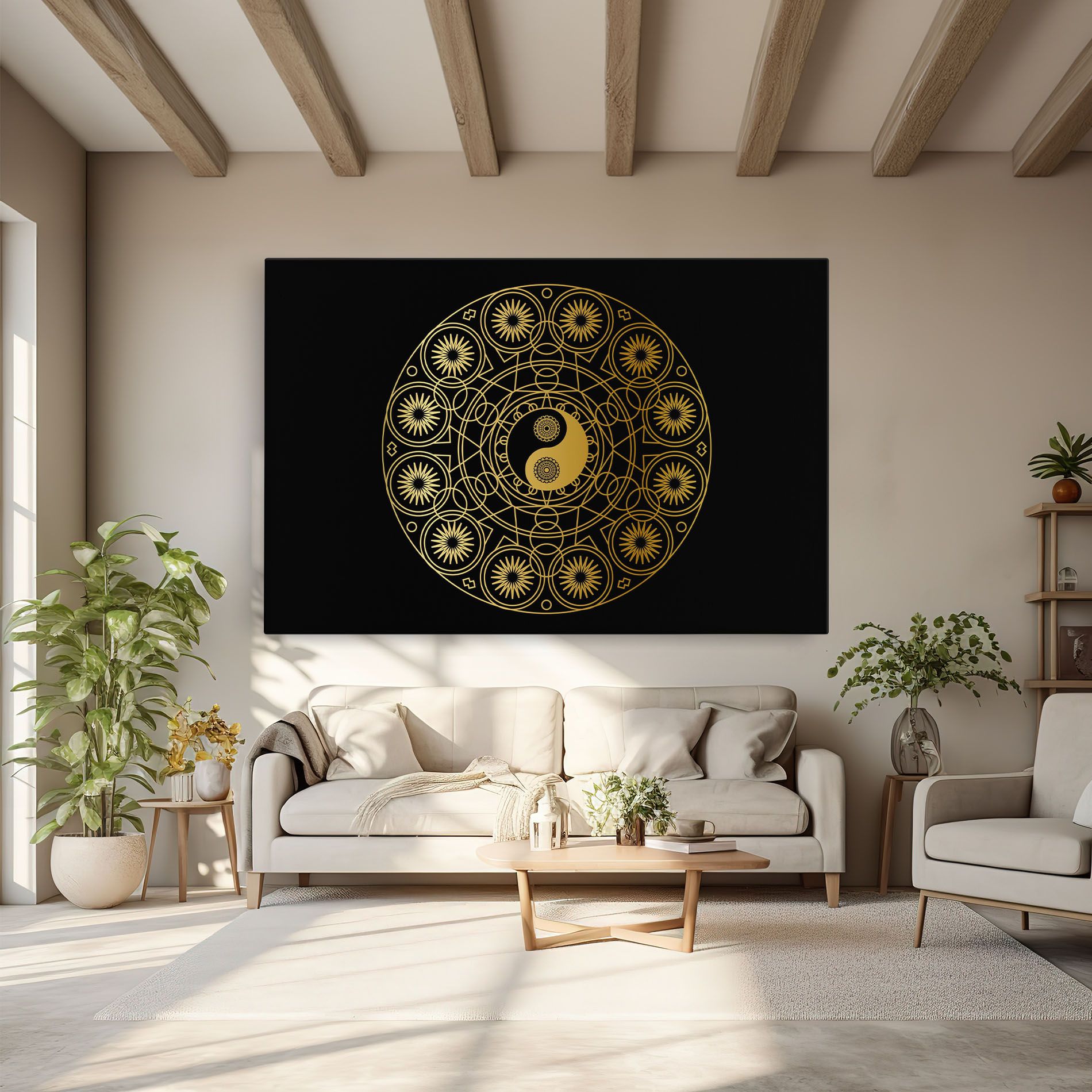 Gold Meditation Mandala mockup 6
