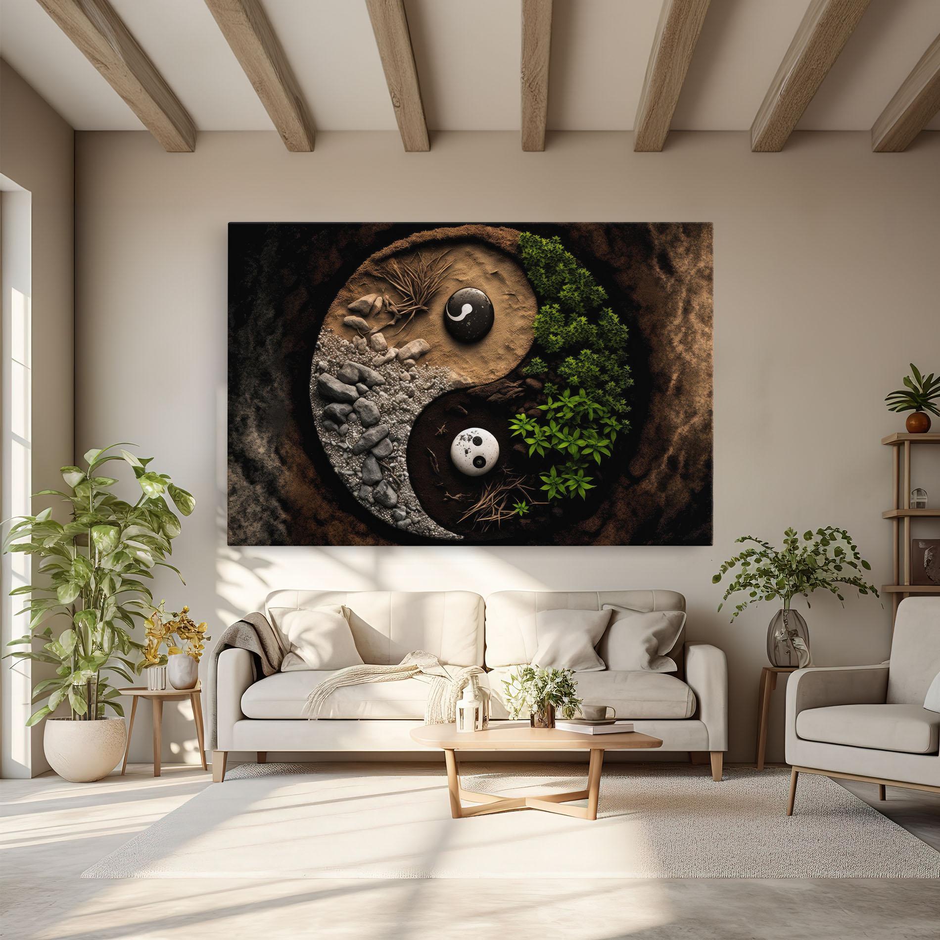 Tablou Canvas Nature Yinyang mockup 6