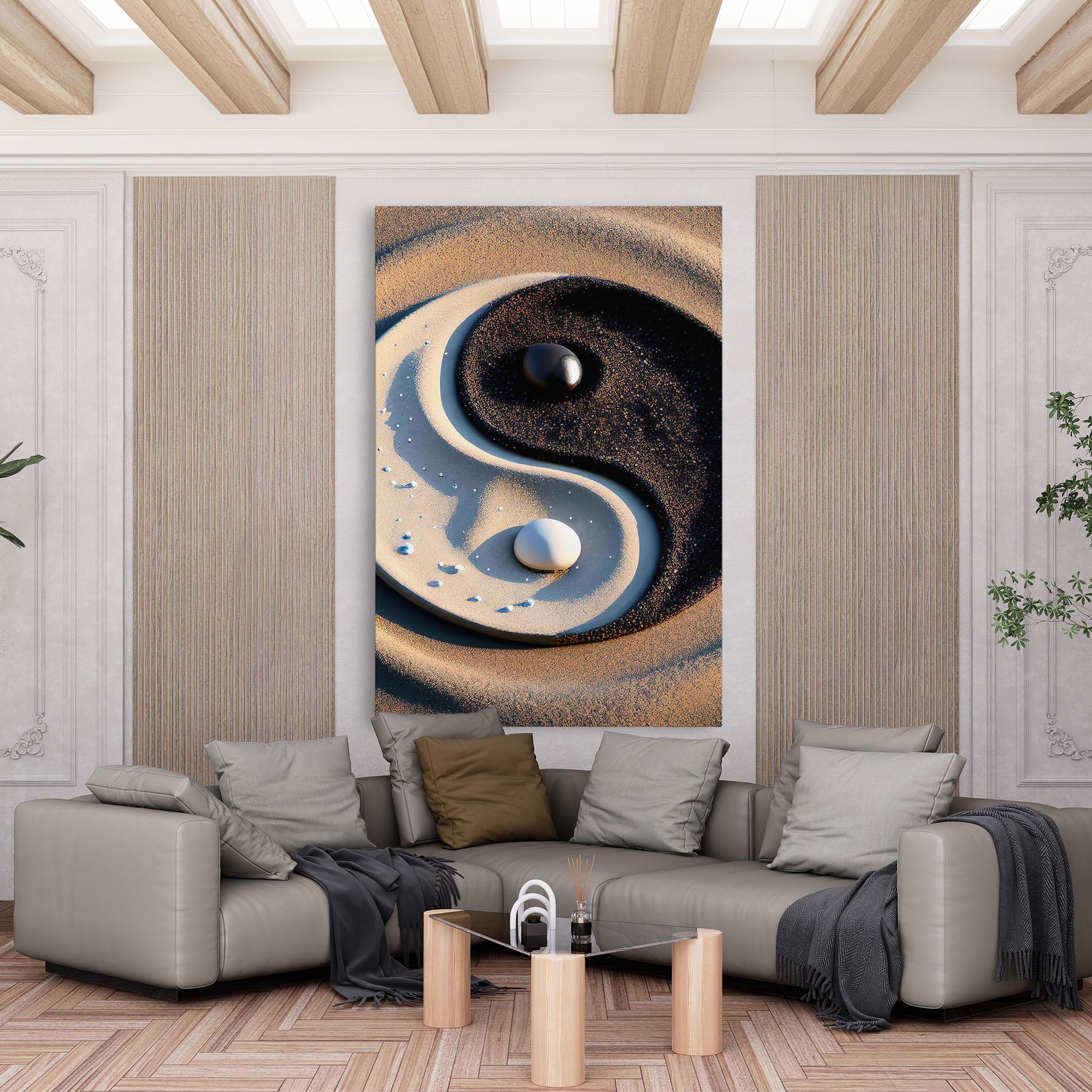 Tablou Canvas Pretty Sand Yinyang mockup 6