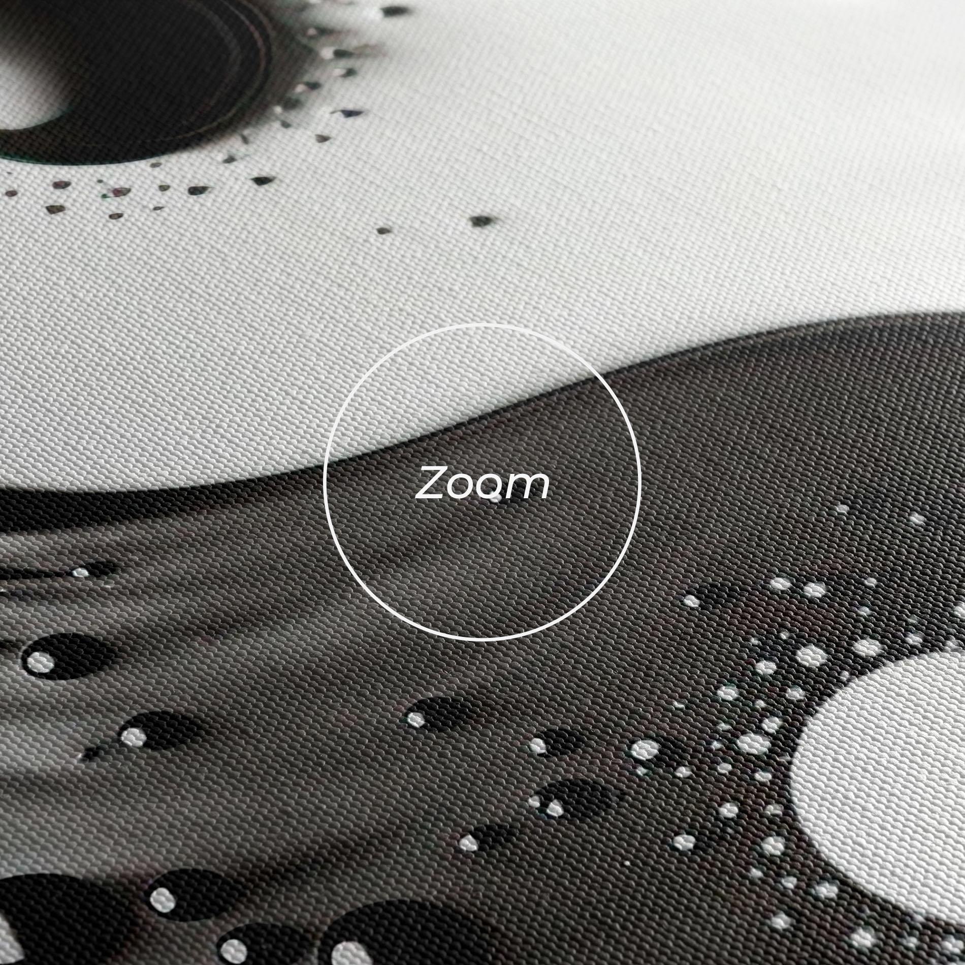 Tablou Canvas Black Liquid Yinyang mockup 3