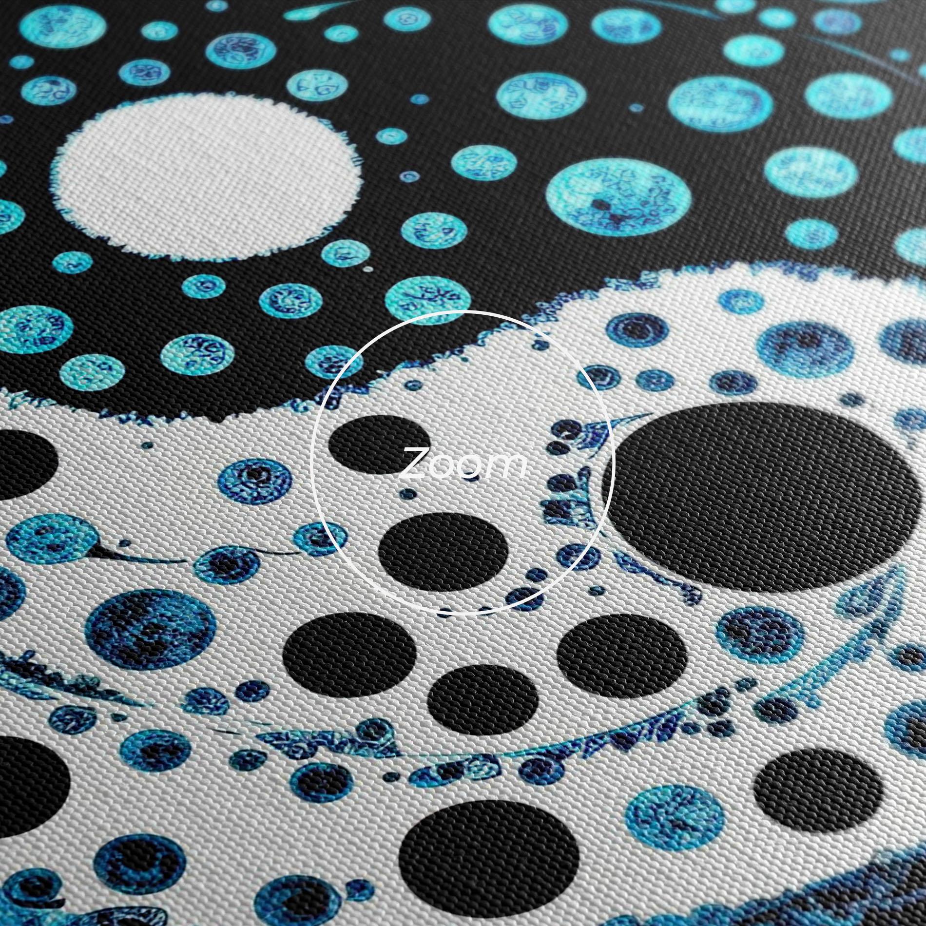 Tablou Canvas Blue White Yinyang mockup 3
