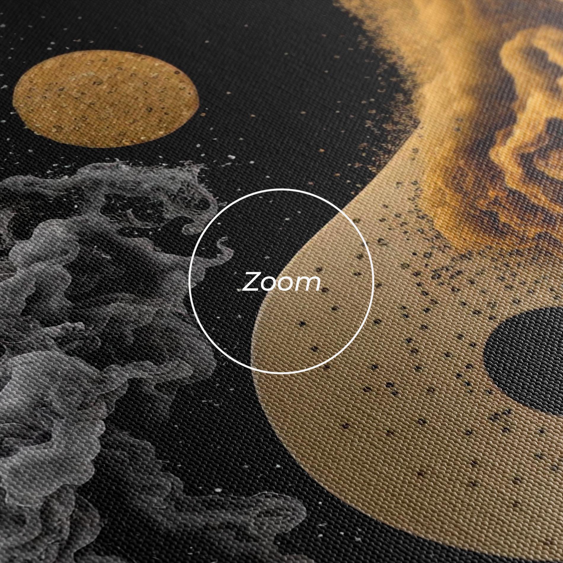 Tablou Canvas Cream Smoke Yinyang mockup 3