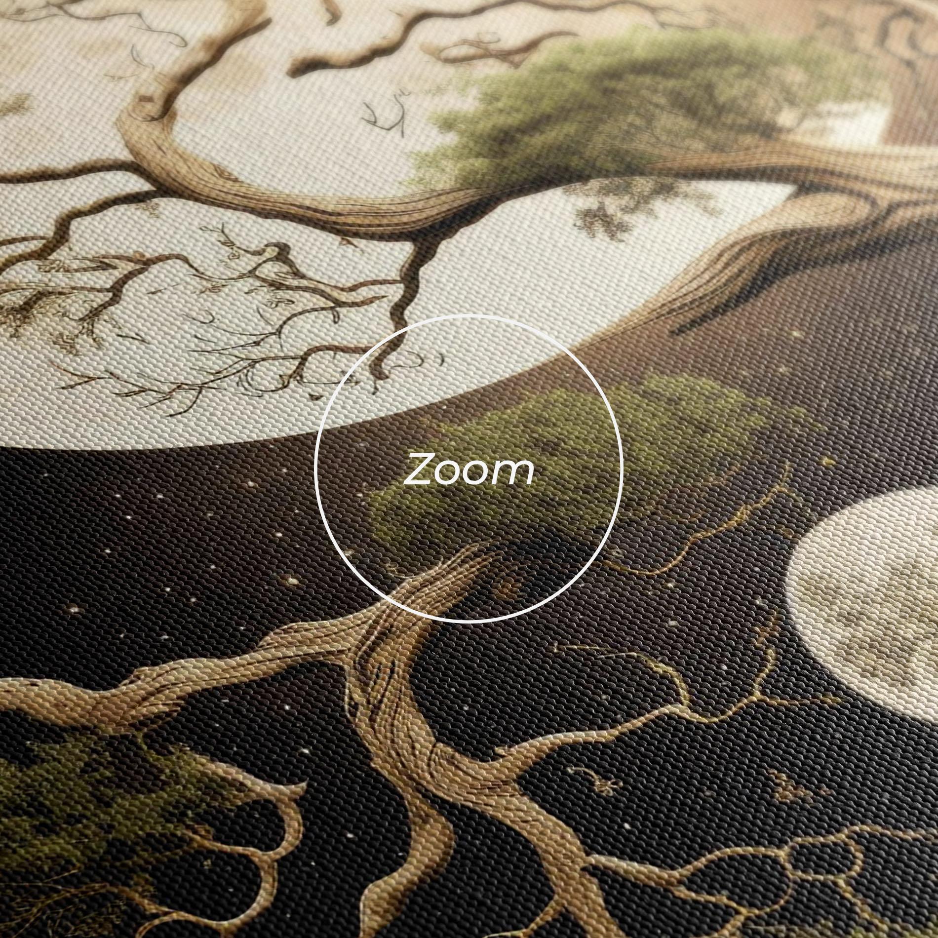 Tablou Canvas Green Tree Yinyang mockup 3