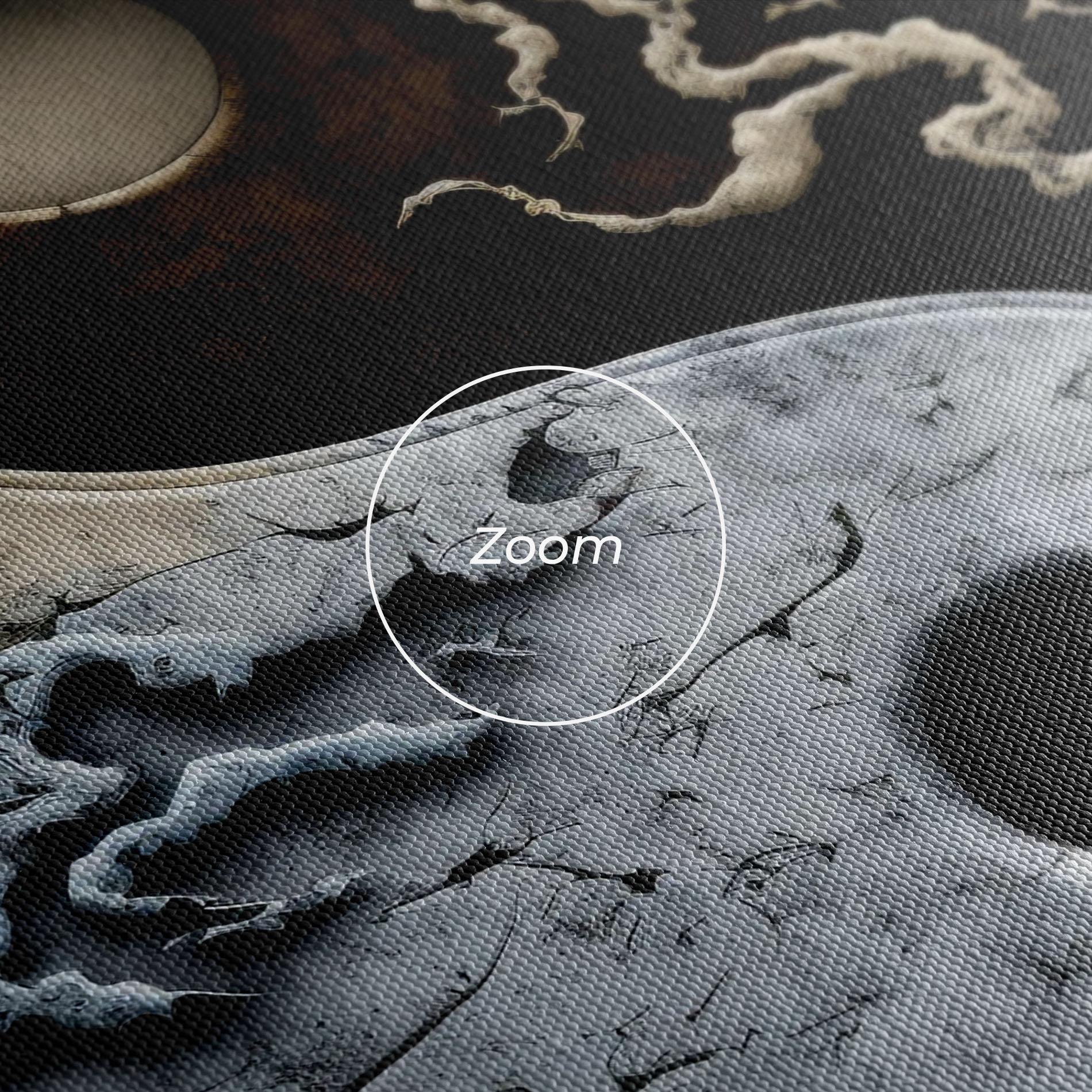 Tablou Canvas Vintage Yinyang mockup 3