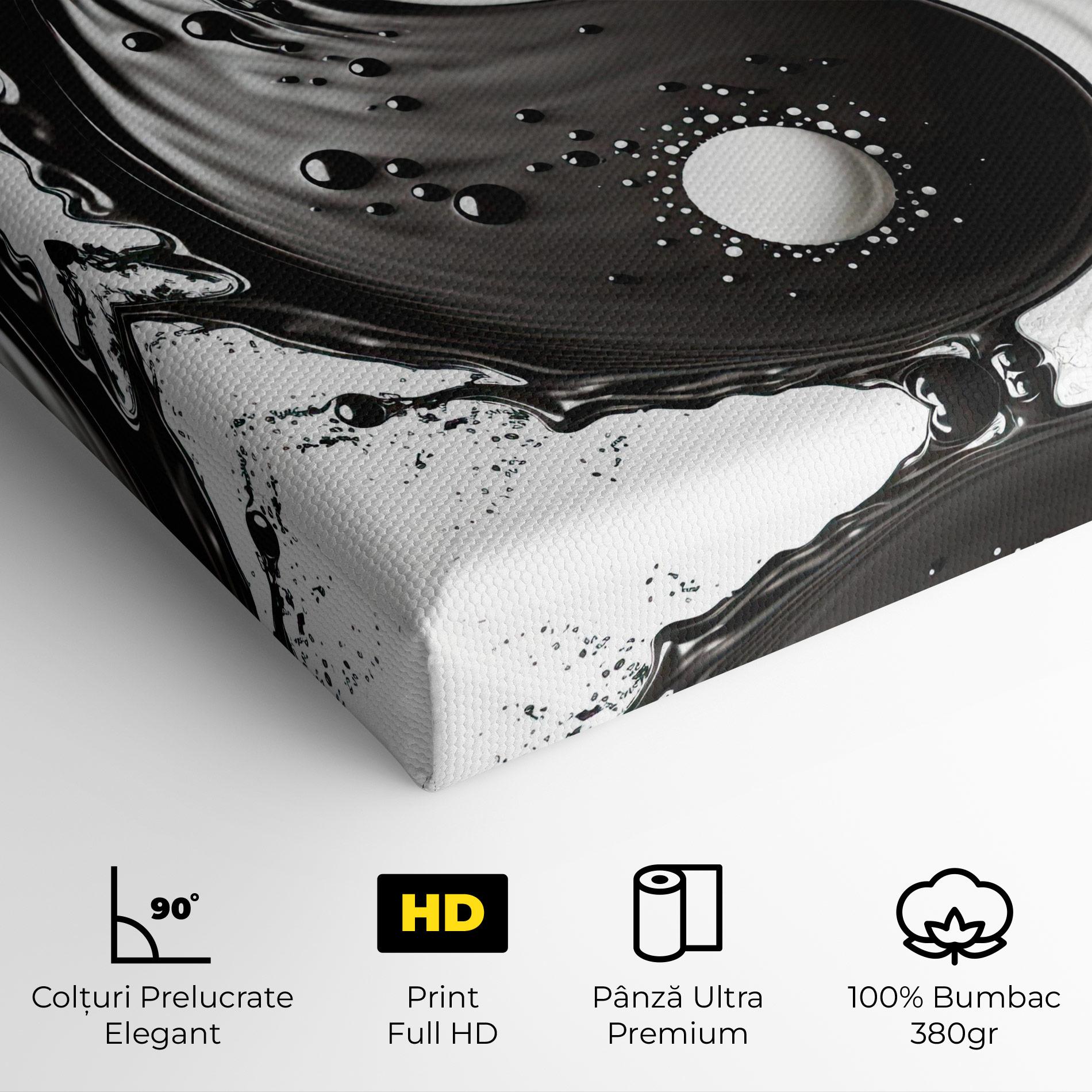 Tablou Canvas Black Liquid Yinyang mockup 4