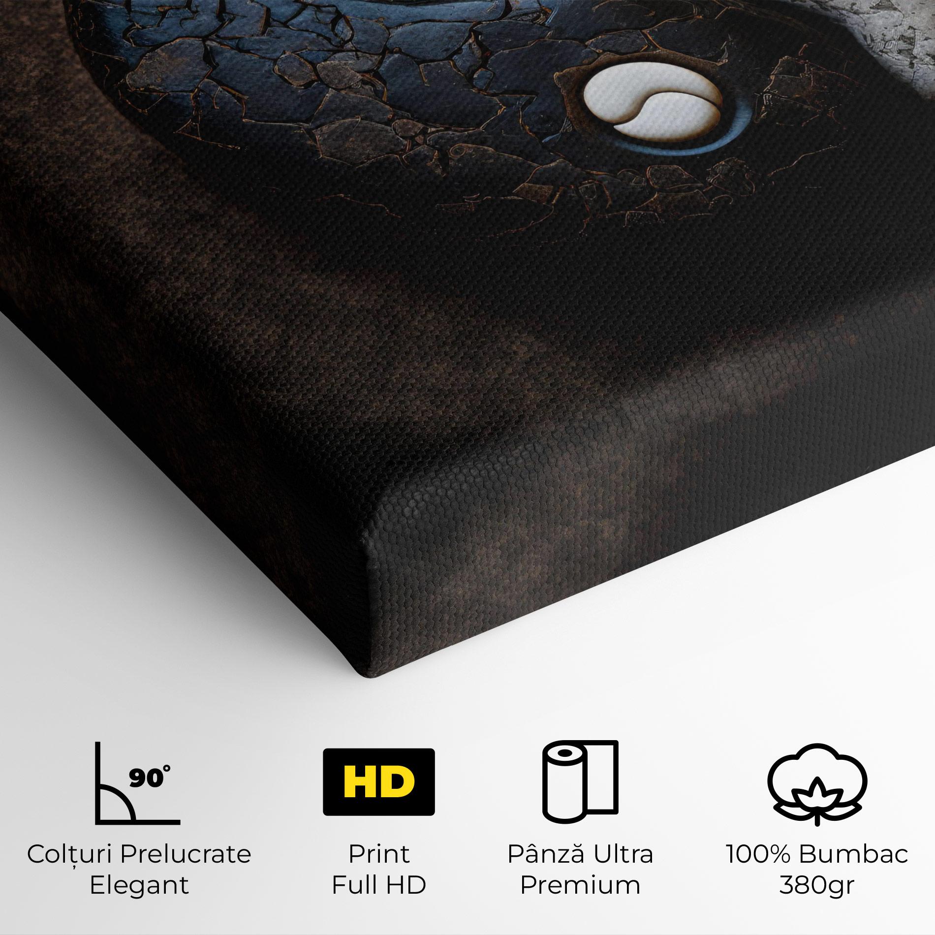 Tablou Canvas Black Stone Yinyang mockup 4