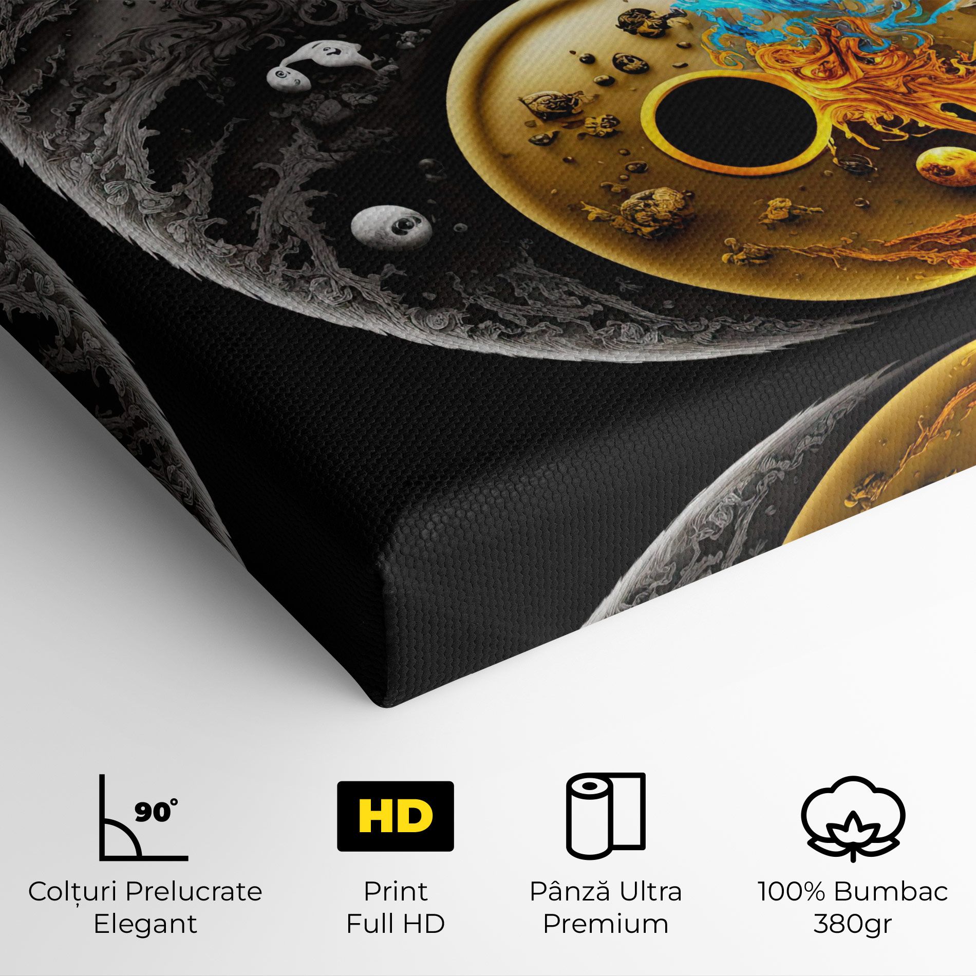 Black Yellow Yinyang mockup 4
