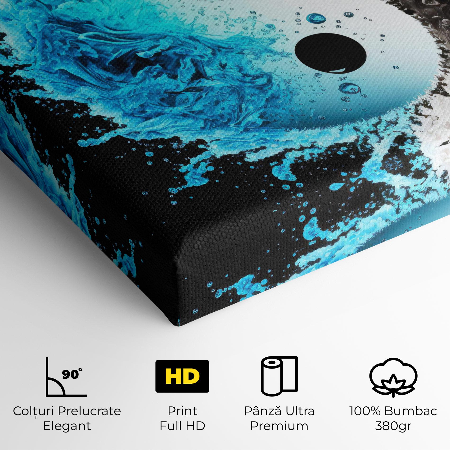 Tablou Canvas Blue Black Yinyang mockup 4
