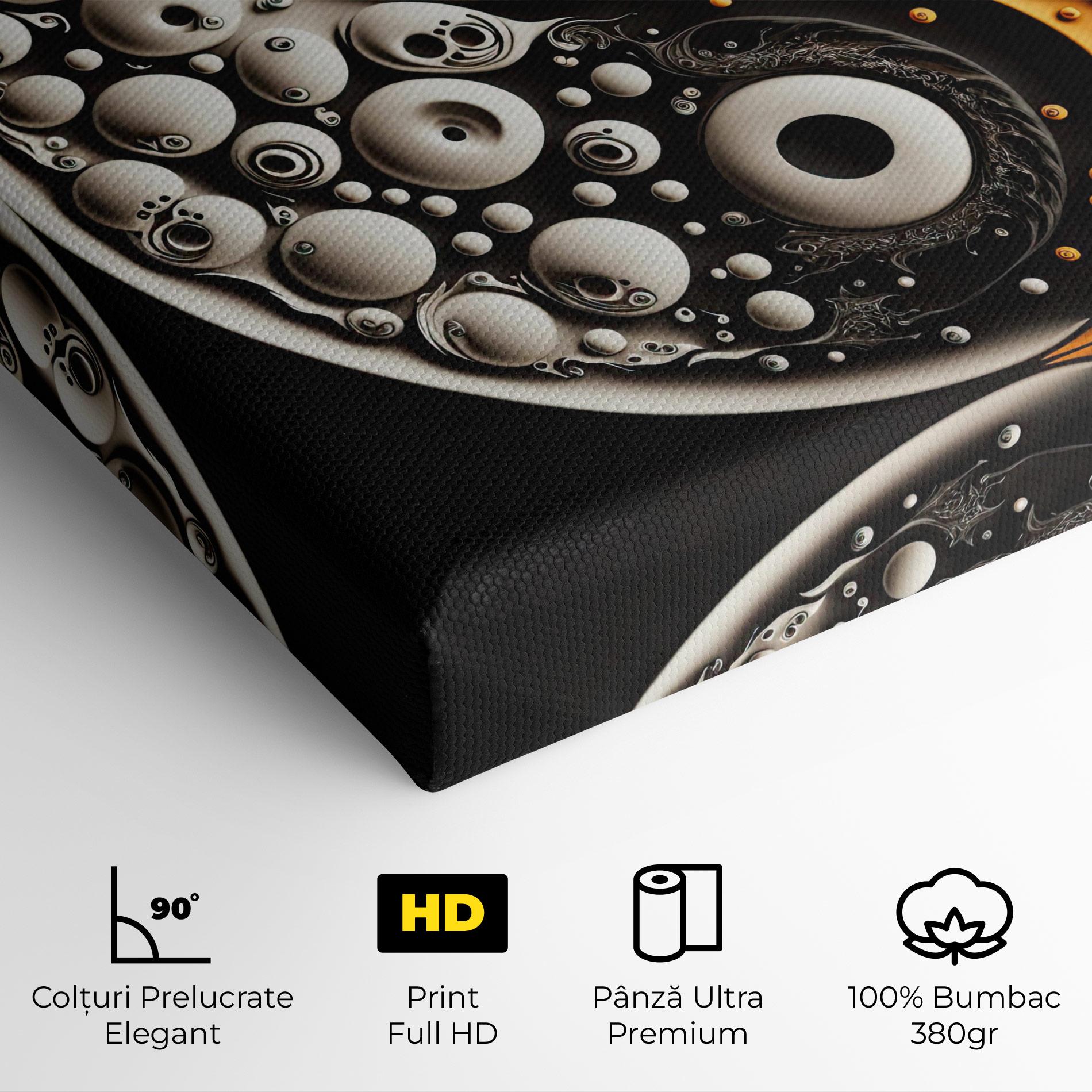 Tablou Canvas Cream Balls Yinyang mockup 4