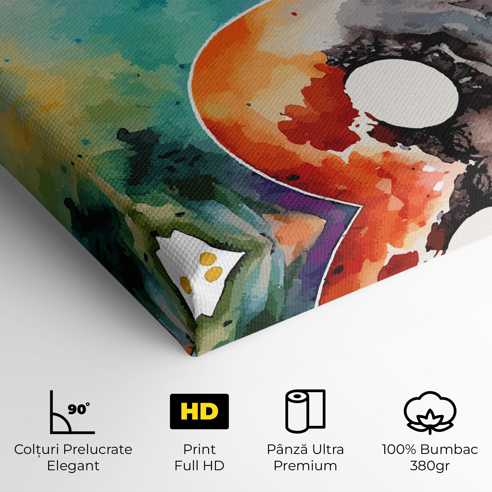 Tablou Canvas Earth Yinyang Art mockup 4