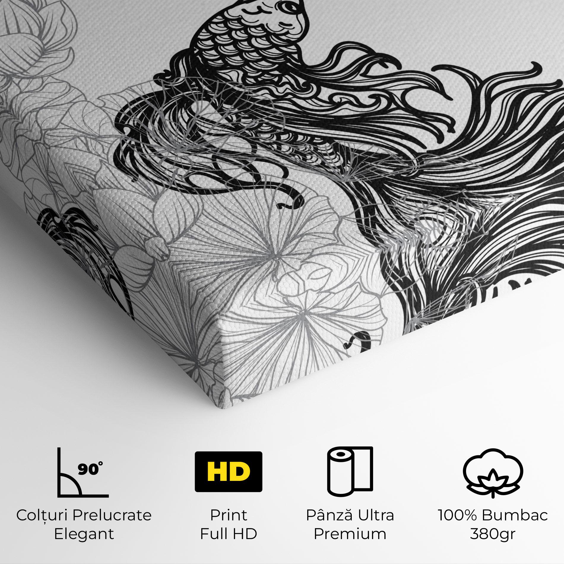 Tablou Canvas Fish Yinyang mockup 4