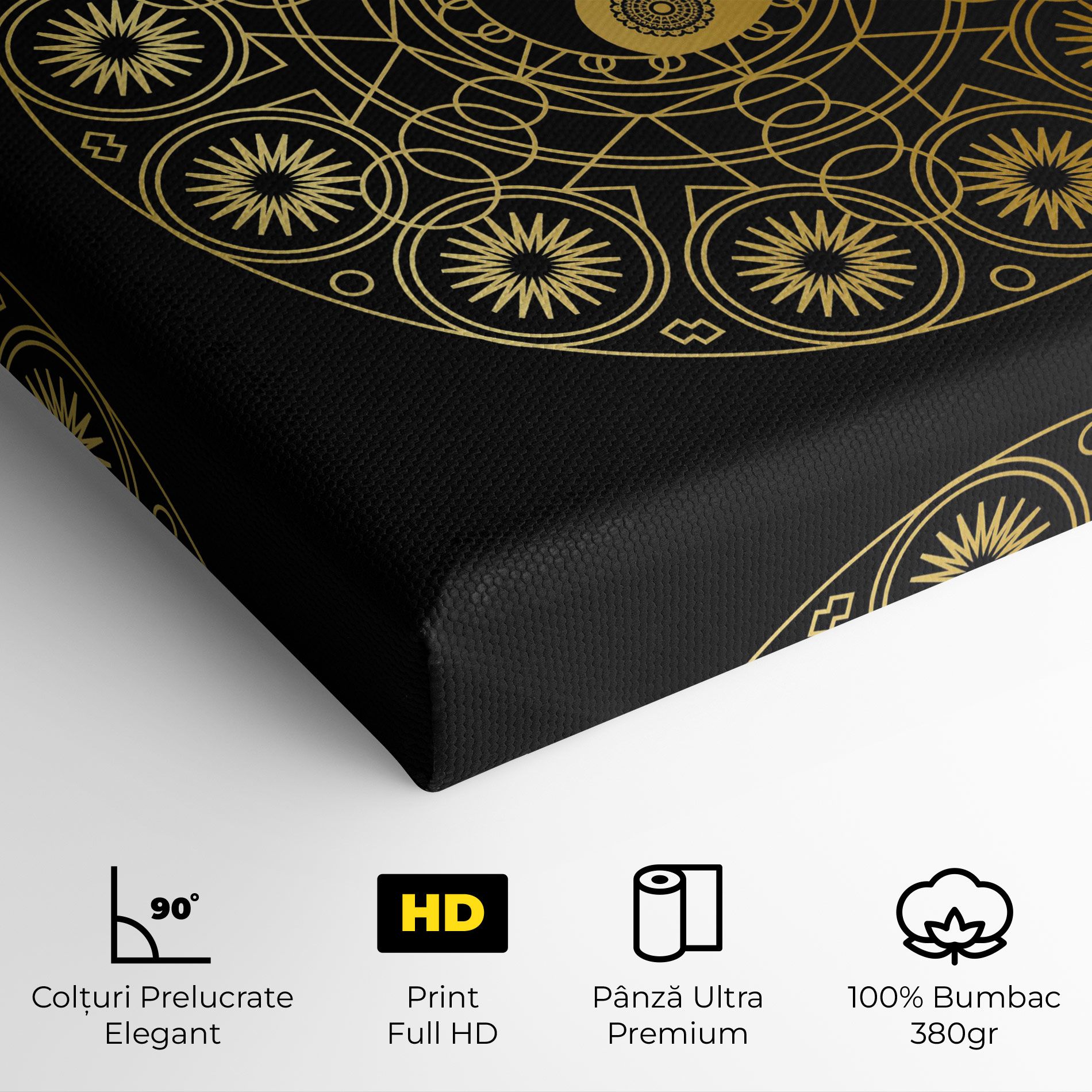 Gold Meditation Mandala mockup 4