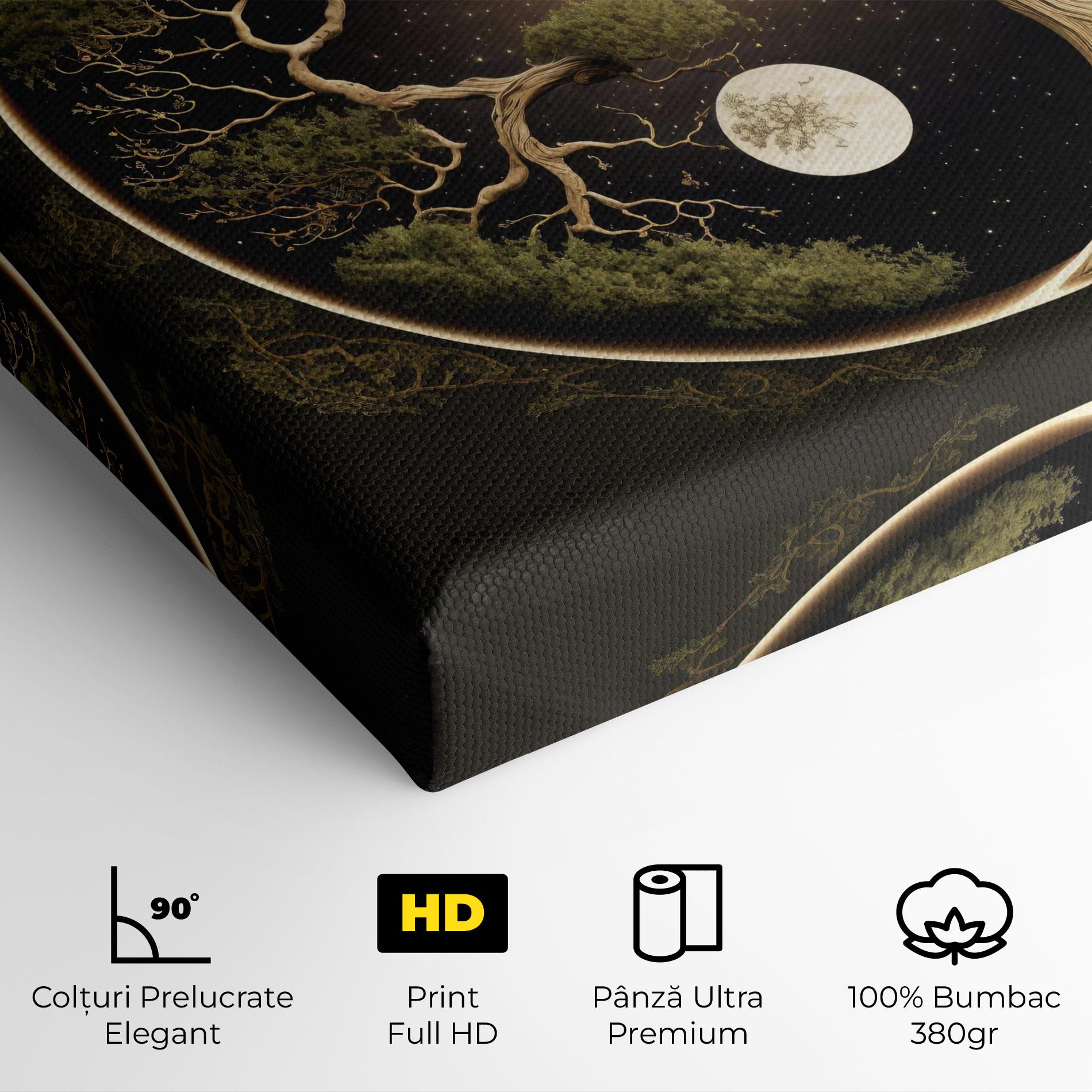 Tablou Canvas Green Tree Yinyang mockup 4