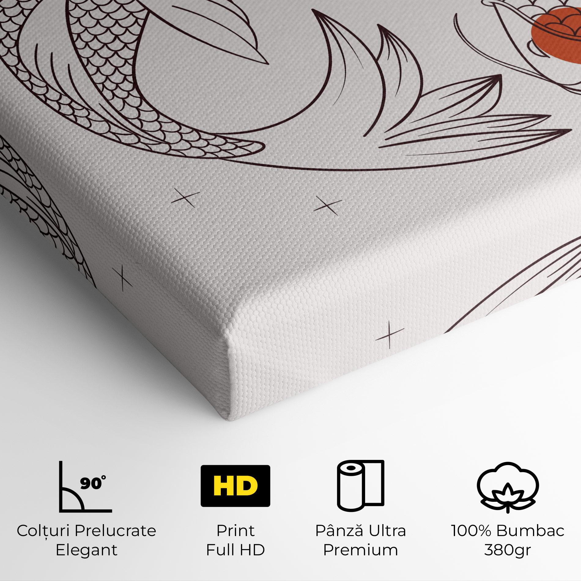 Tablou Canvas Koi Yinyang Art mockup 4