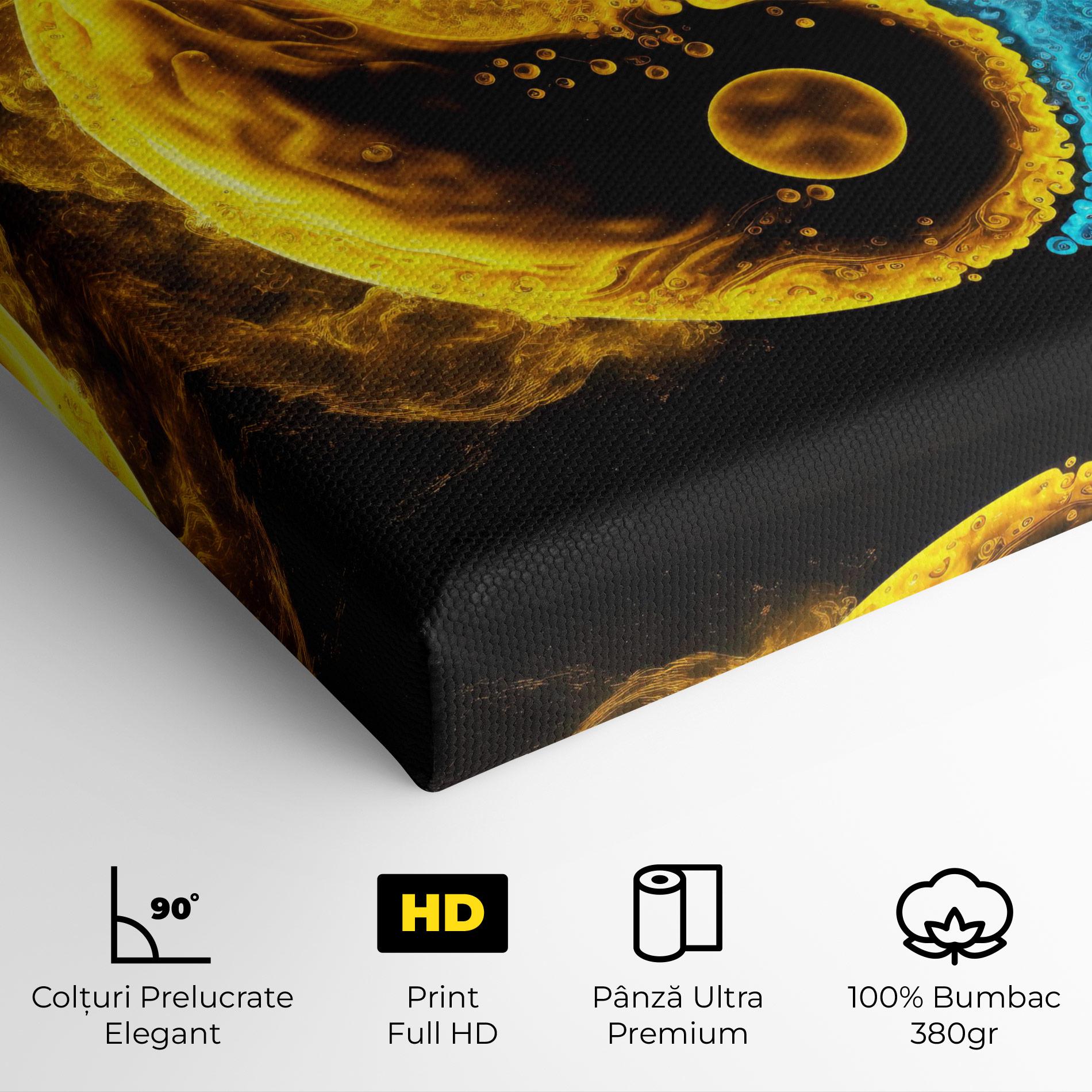 Tablou Canvas Yellow Blue Yinyang mockup 4