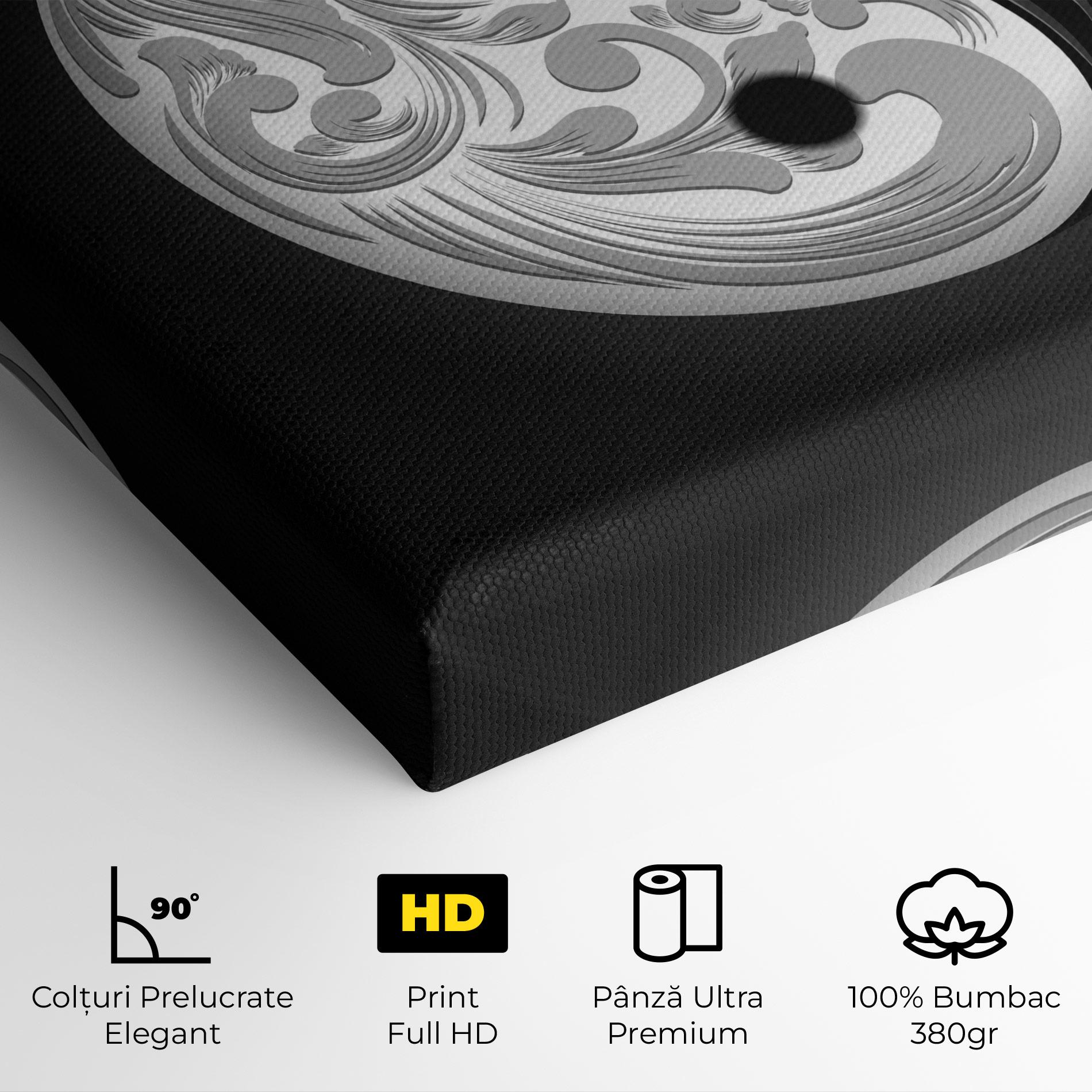 Tablou Canvas Yinyang Grey mockup 4