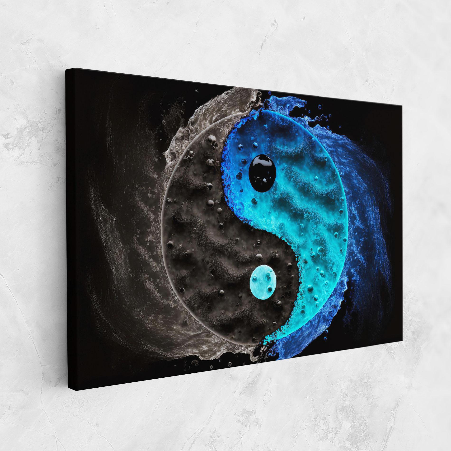Tablou Canvas Blue Water Yinyang mockup 1