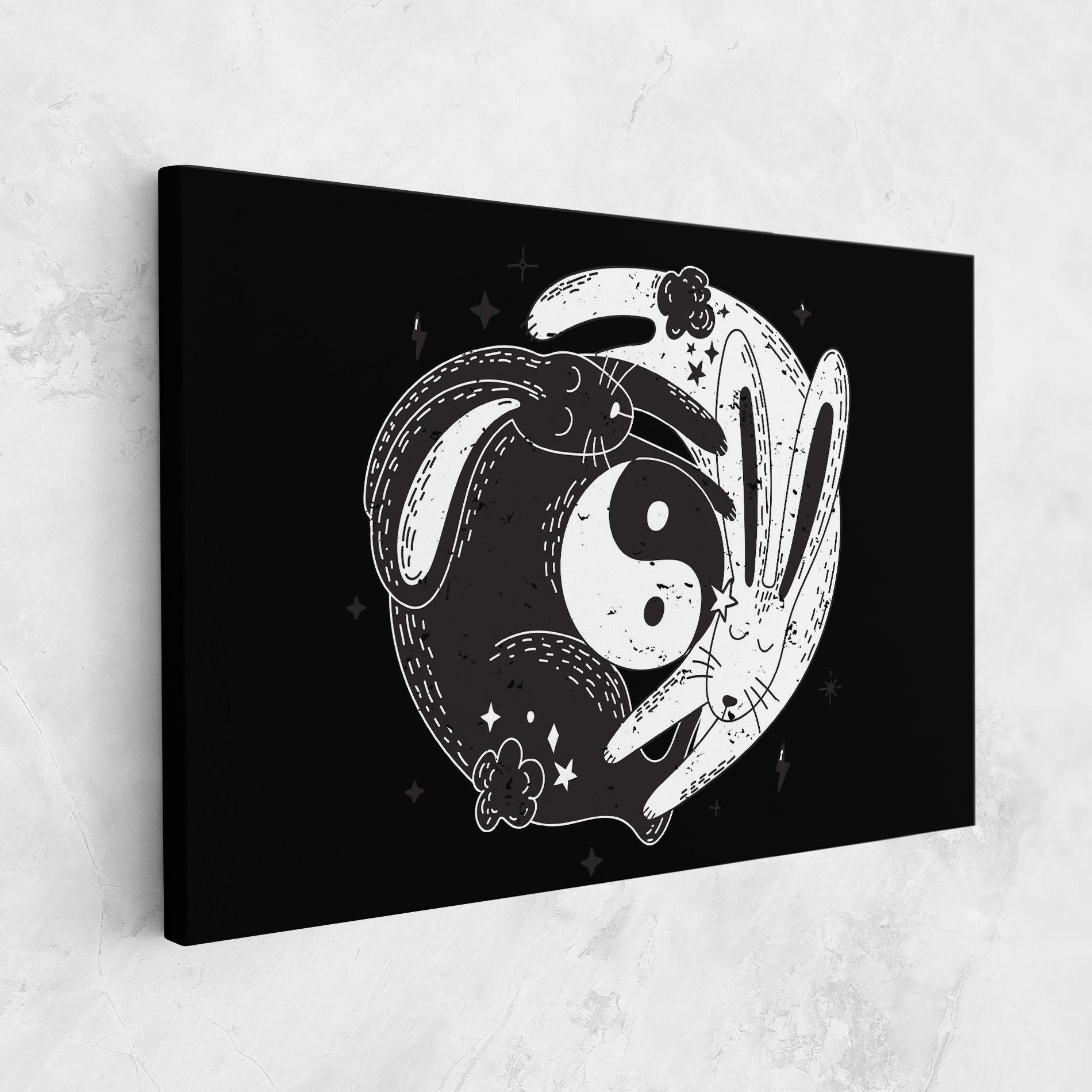 Tablou Canvas Bunny Yinyang mockup 1