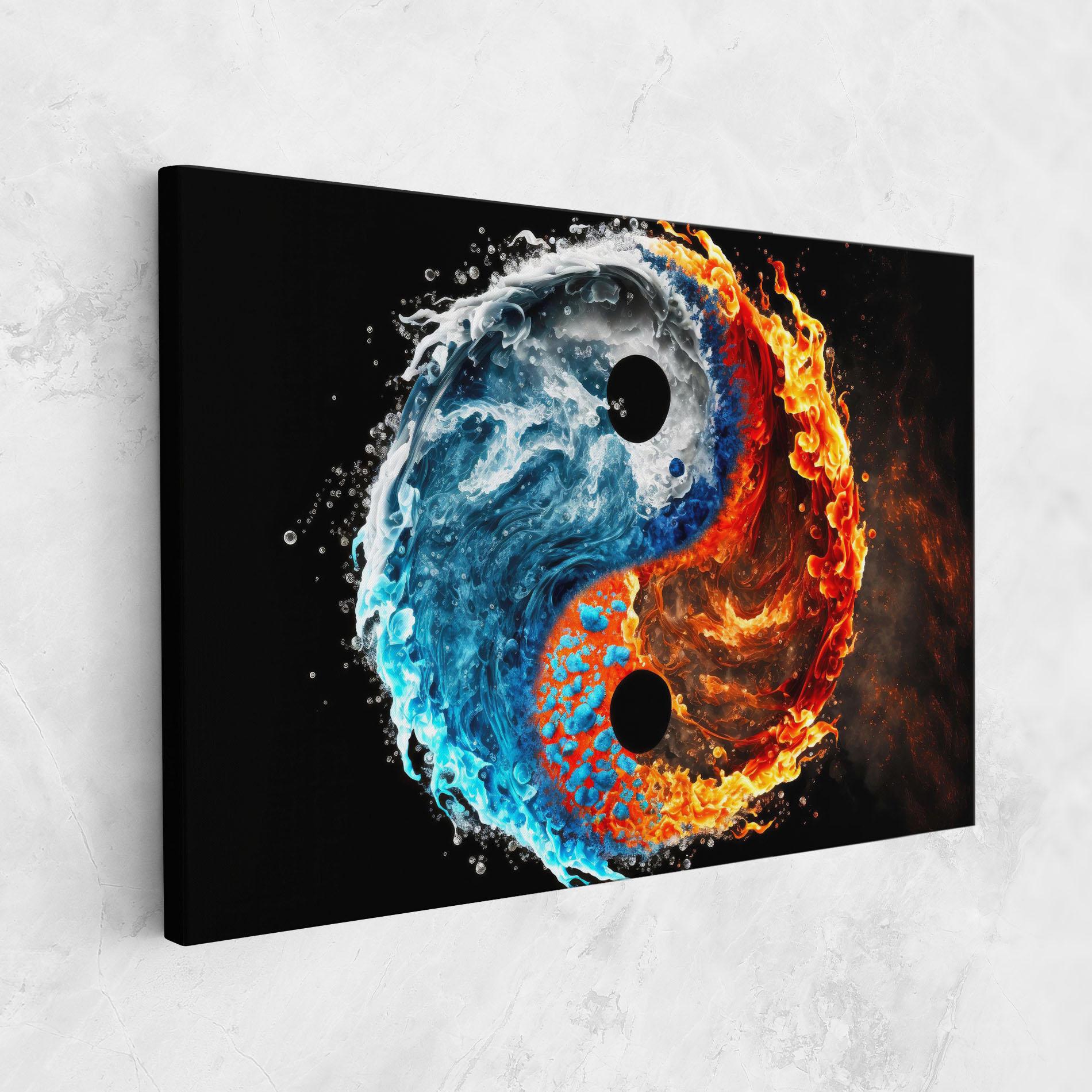 Tablou Canvas Fire Water Yin Yang mockup 1