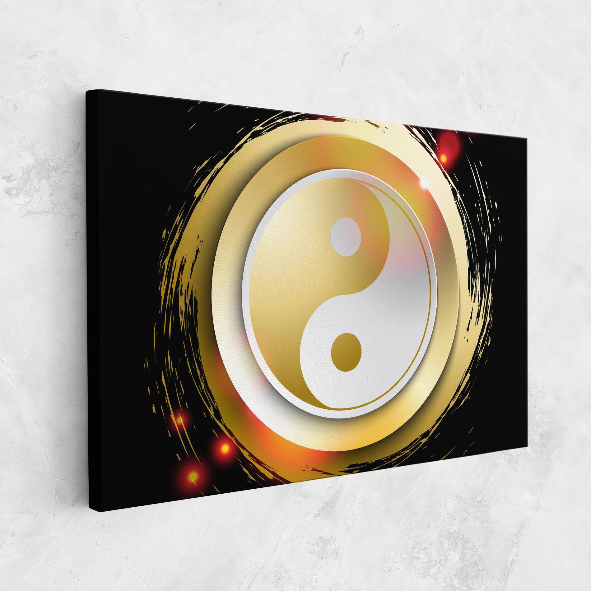 Tablou Canvas Gold Light Yinyang mockup 1