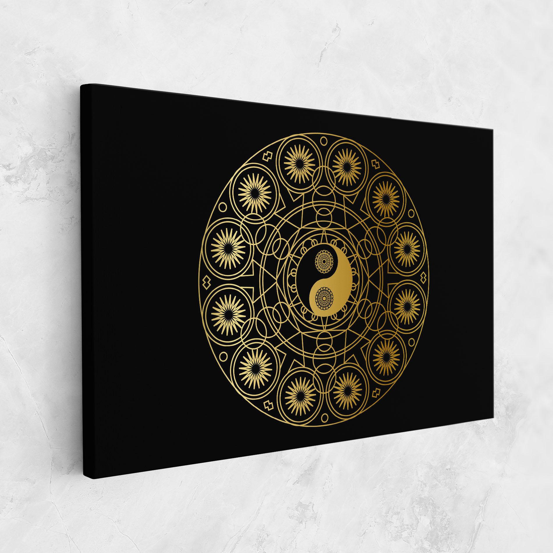 Tablou Canvas Gold Meditation Mandala mockup 1