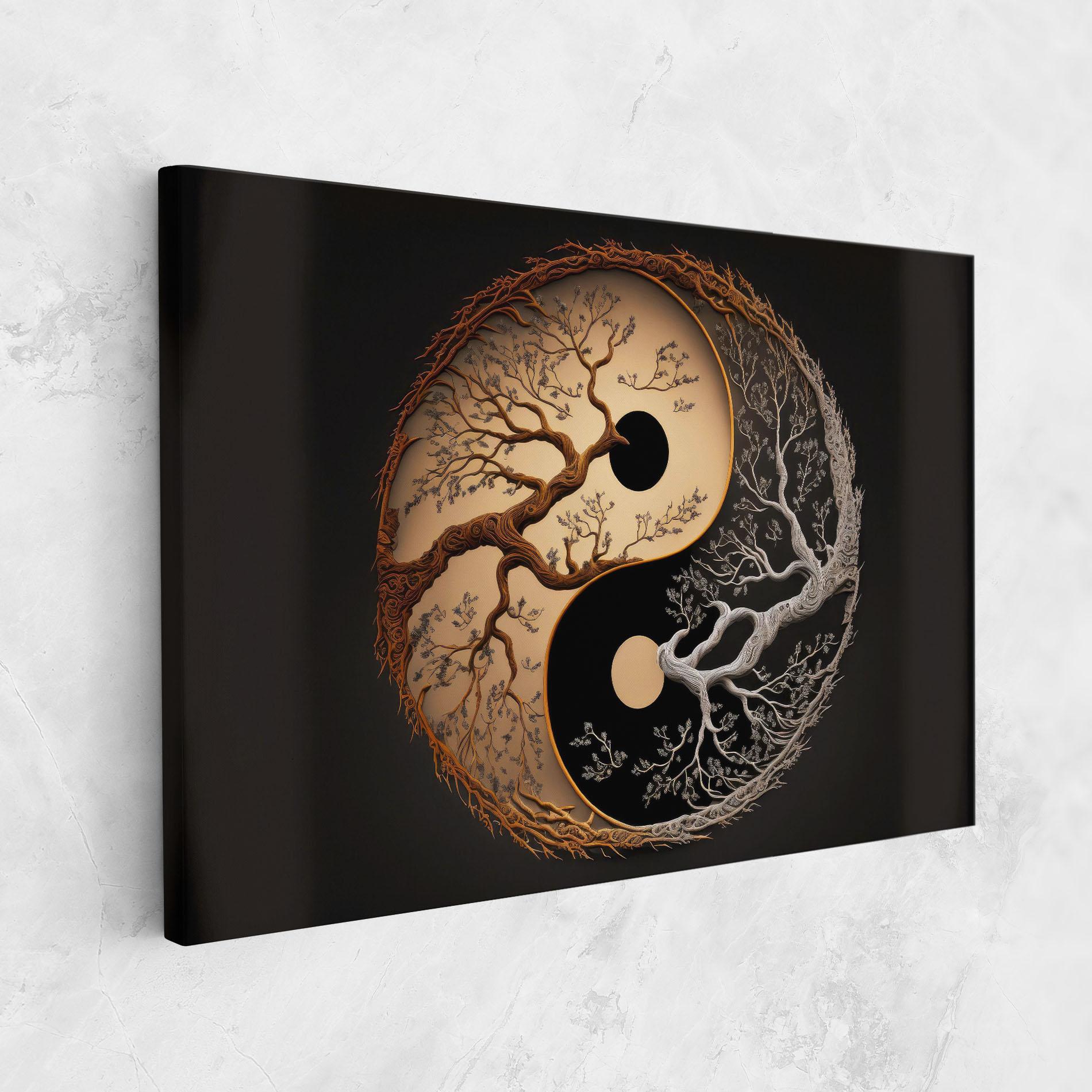 Tablou Canvas Old Tree Yinyang mockup 1