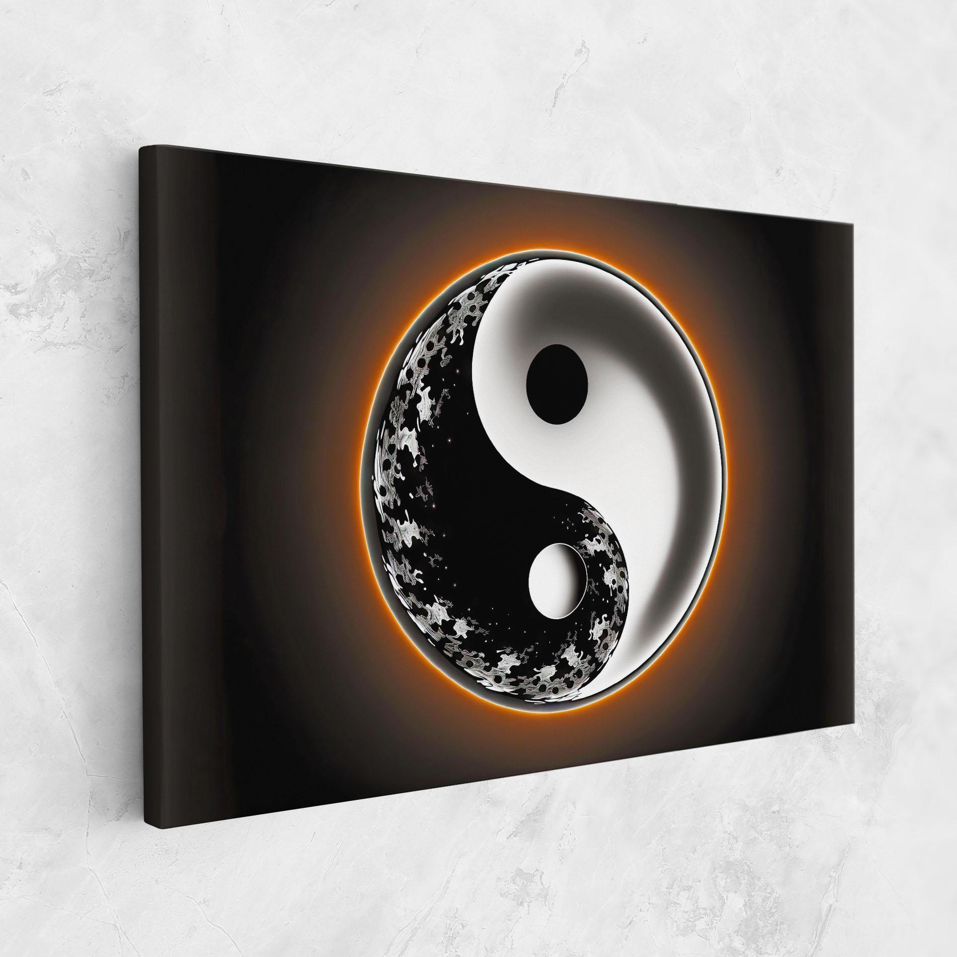Tablou Canvas Purple Light Yinyang mockup 1