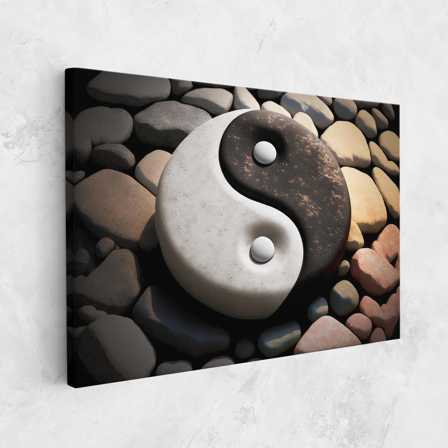 Tablou Canvas Stone Yinyang mockup 1