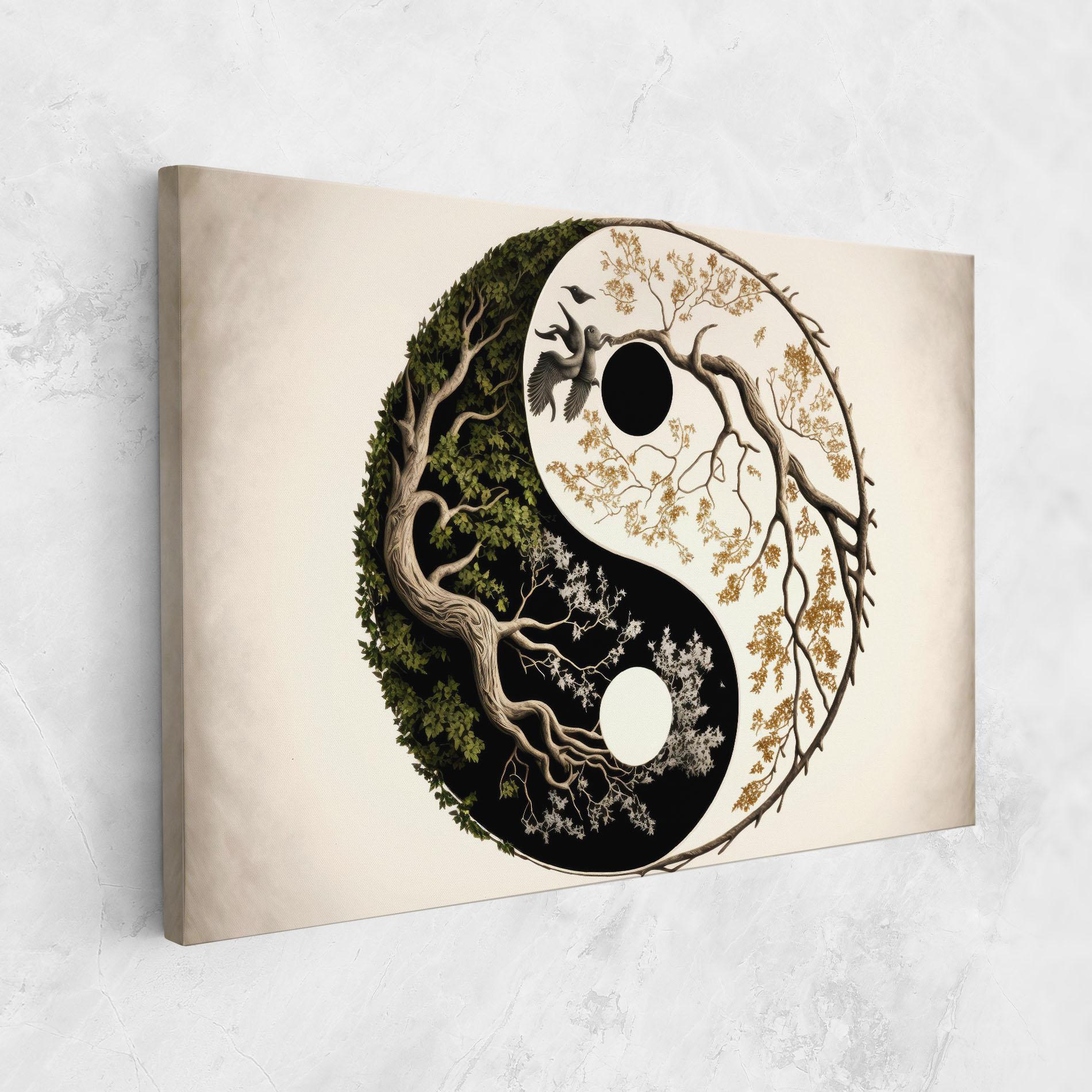 Tablou Canvas Tree Yinyang mockup 1
