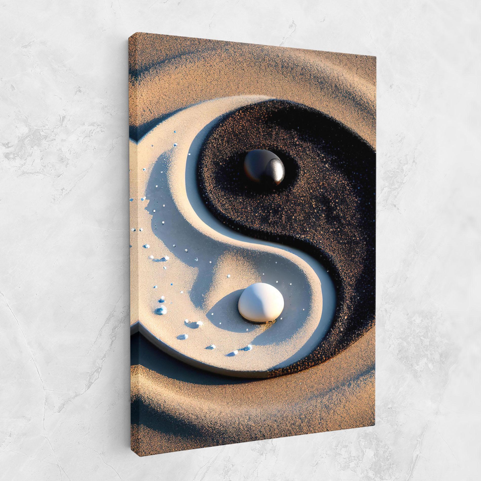 Tablou Canvas Pretty Sand Yinyang mockup 1