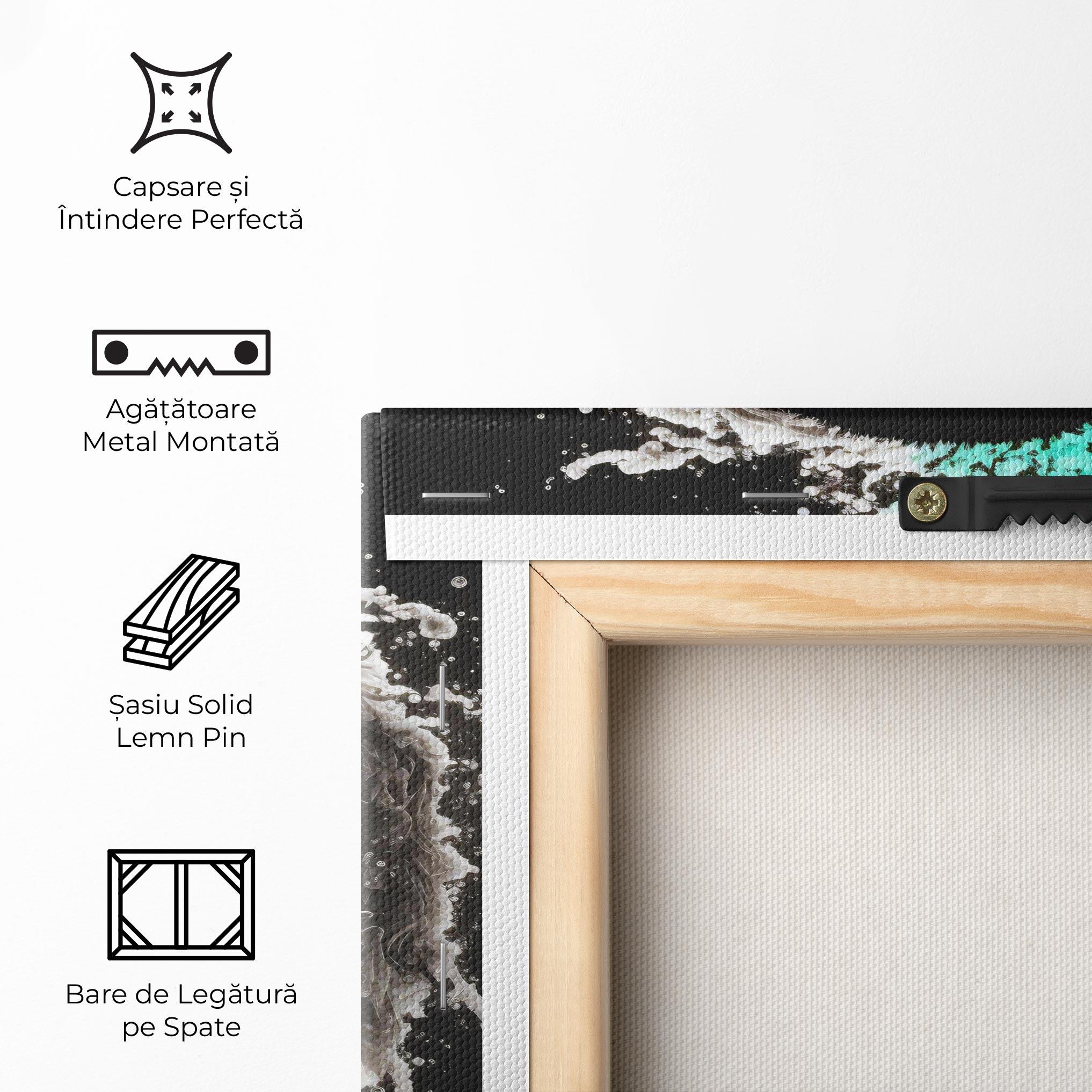 Tablou Canvas Blue Black Yinyang mockup 5