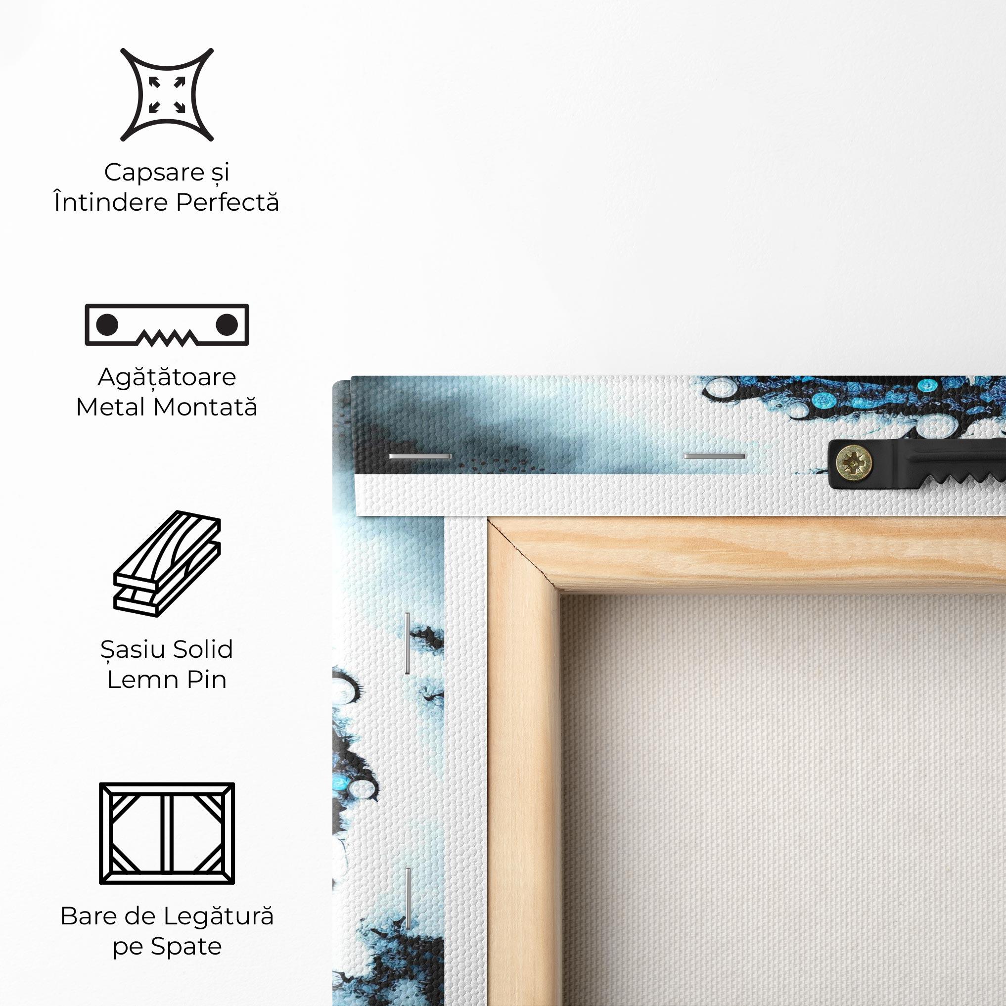 Tablou Canvas Blue White Yinyang mockup 5