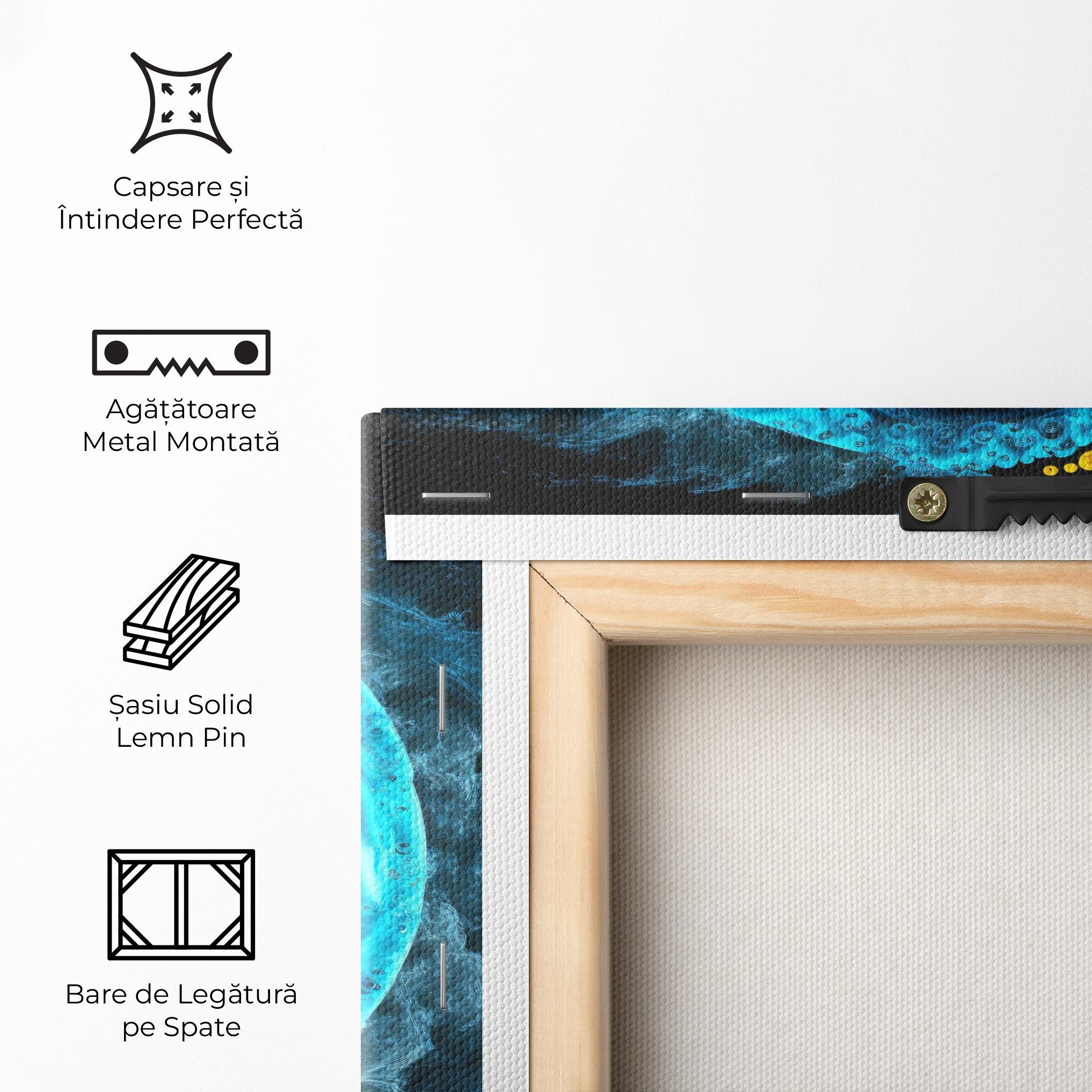 Tablou Canvas Yellow Blue Yinyang mockup 5