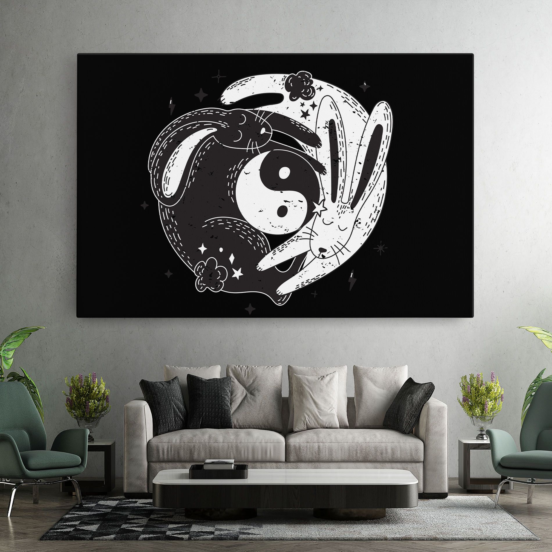 Bunny Yinyang mockup 7