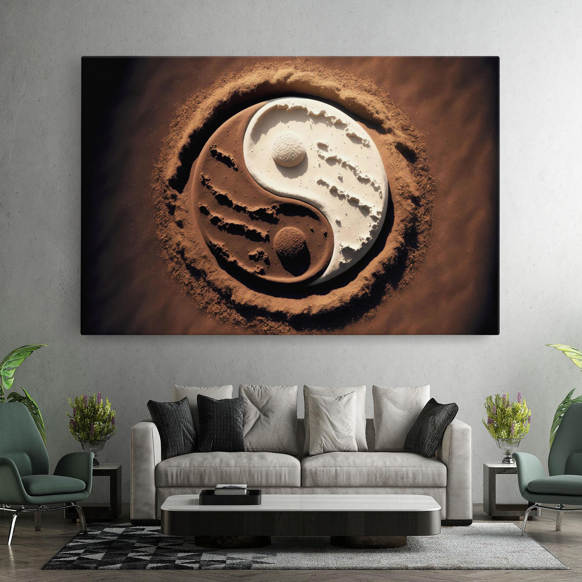 Tablou Canvas Earth Yinyang mockup 7