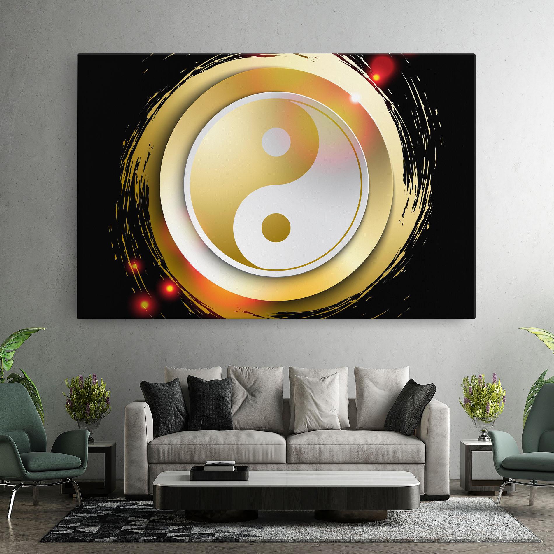 Tablou Canvas Gold Light Yinyang mockup 7