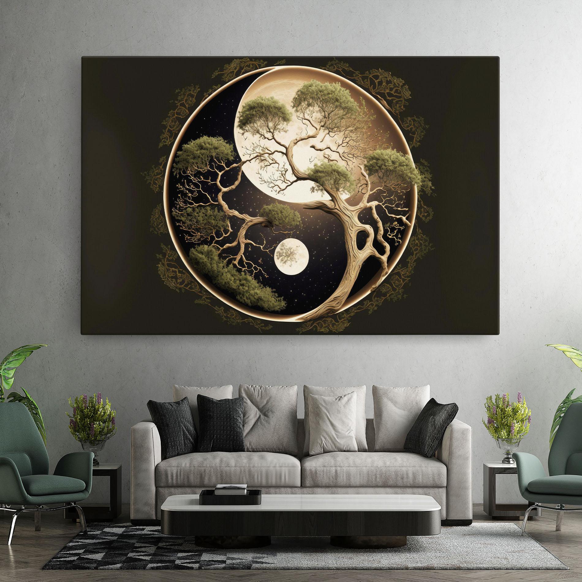 Tablou Canvas Green Tree Yinyang mockup 7