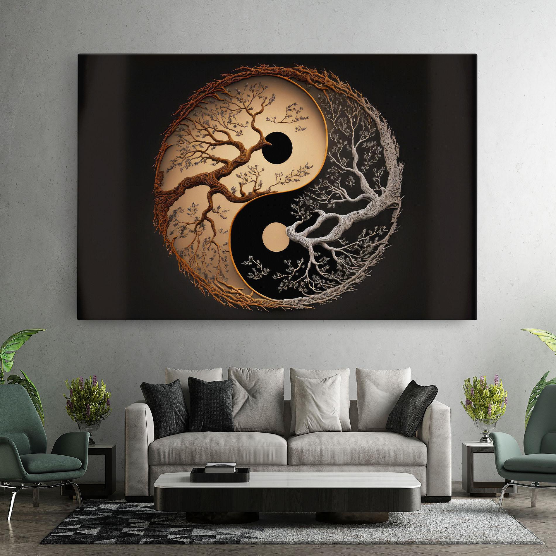 Tablou Canvas Old Tree Yinyang mockup 7