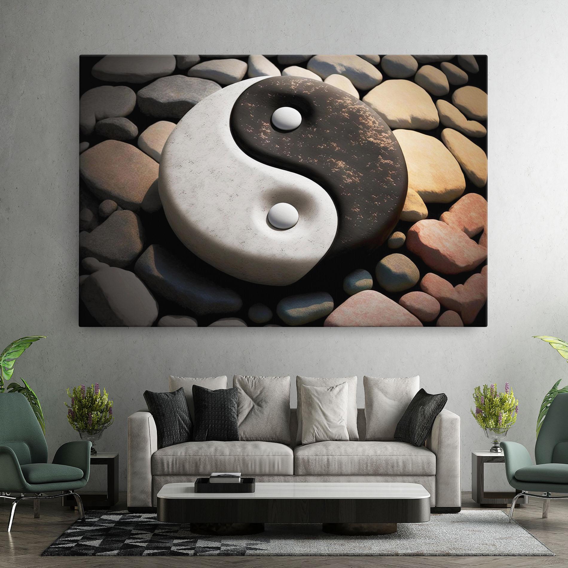 Tablou Canvas Stone Yinyang mockup 7