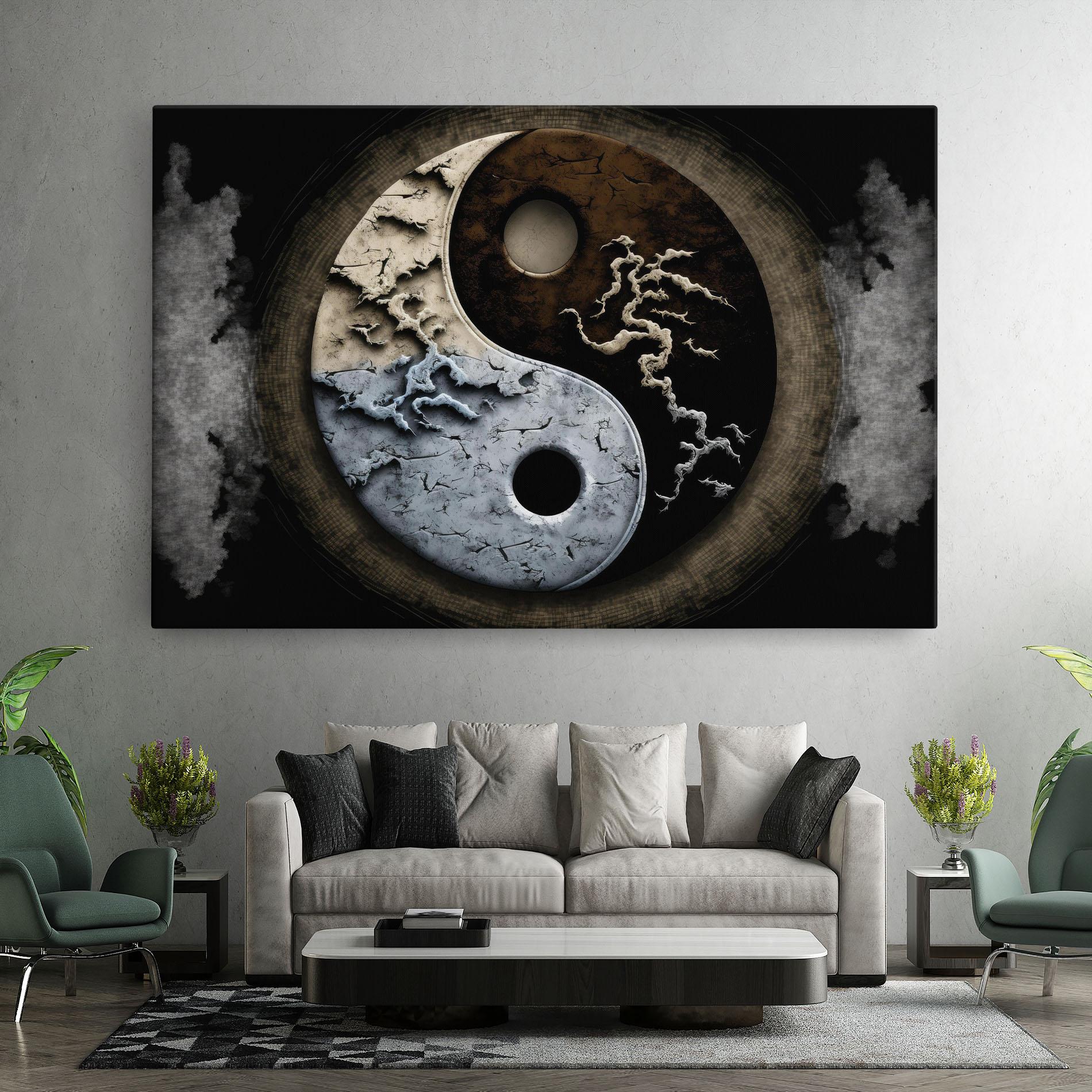 Tablou Canvas Vintage Yinyang mockup 7