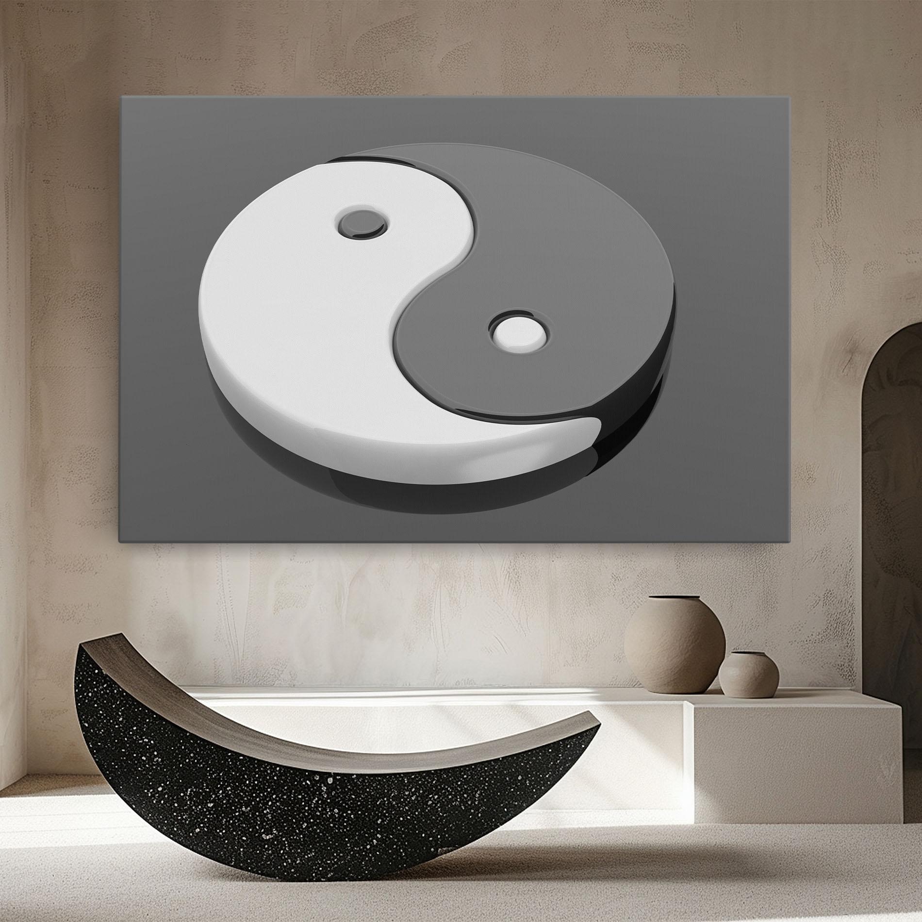 Tablou Canvas 3d Yinyang mockup 8
