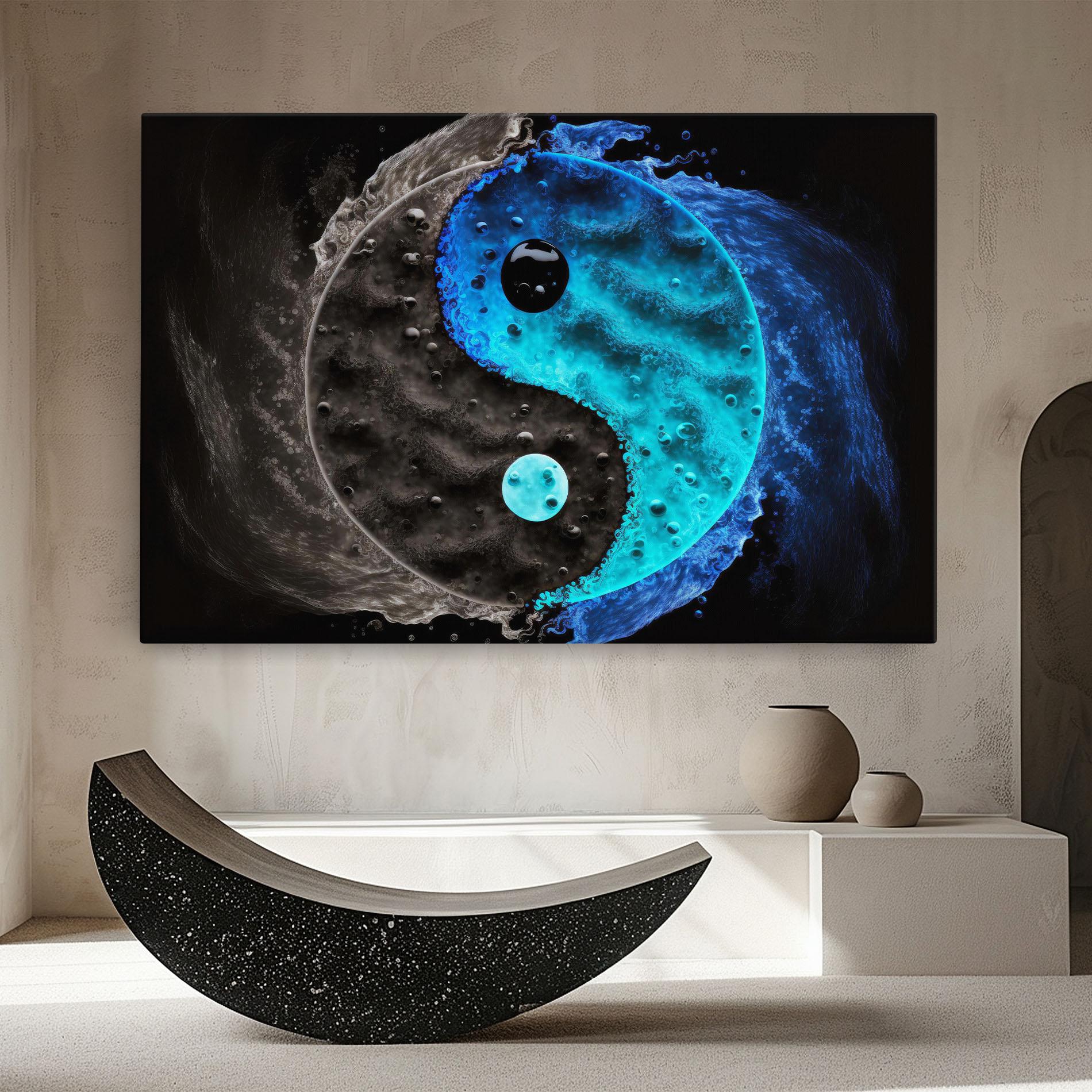 Tablou Canvas Blue Water Yinyang mockup 8