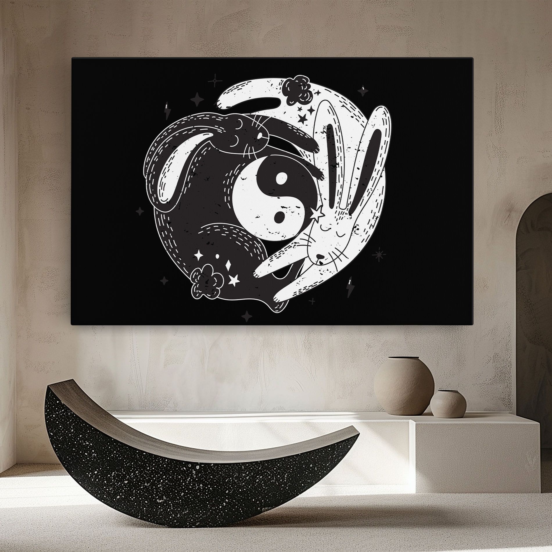 Bunny Yinyang mockup 8