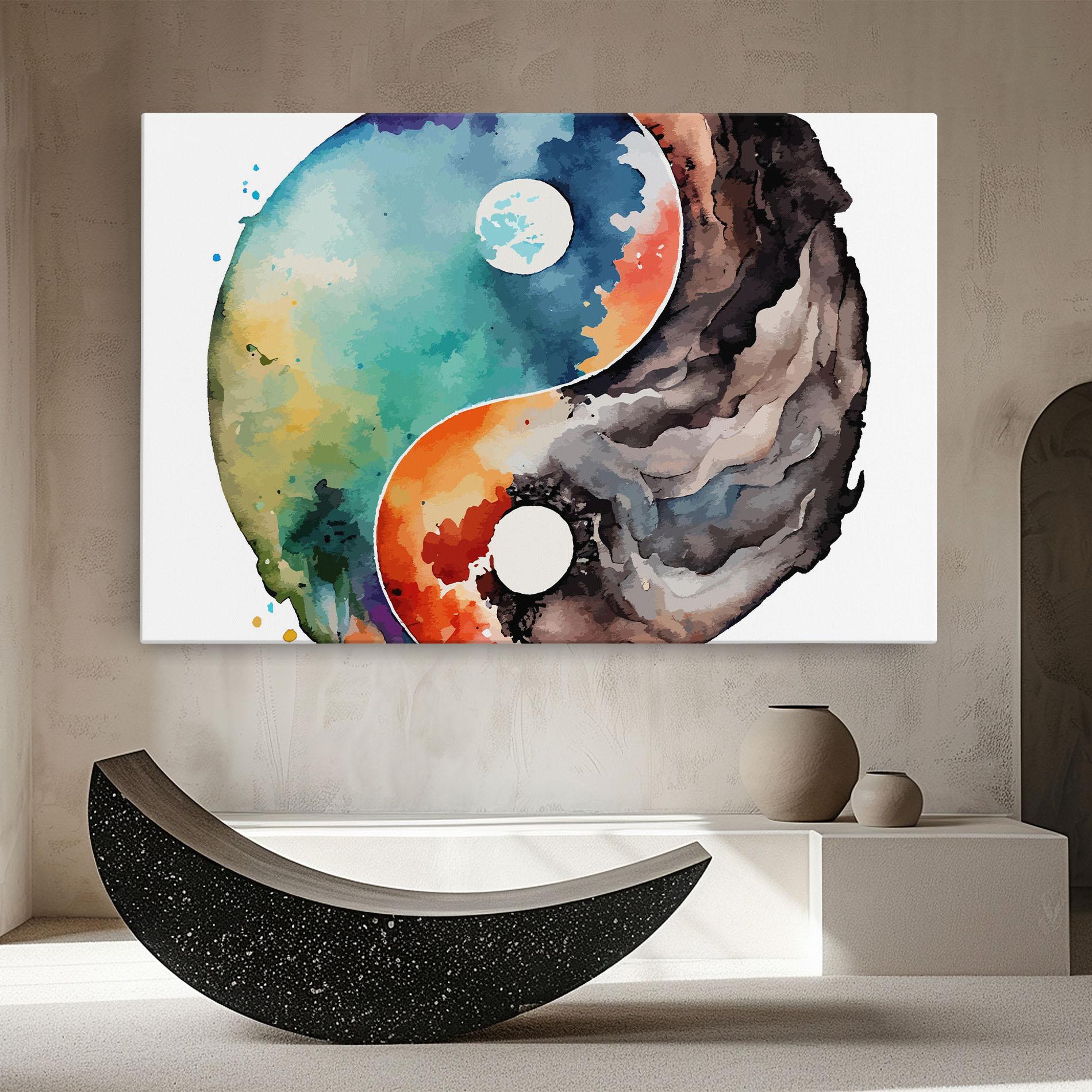Tablou Canvas Earth Yinyang Art mockup 8