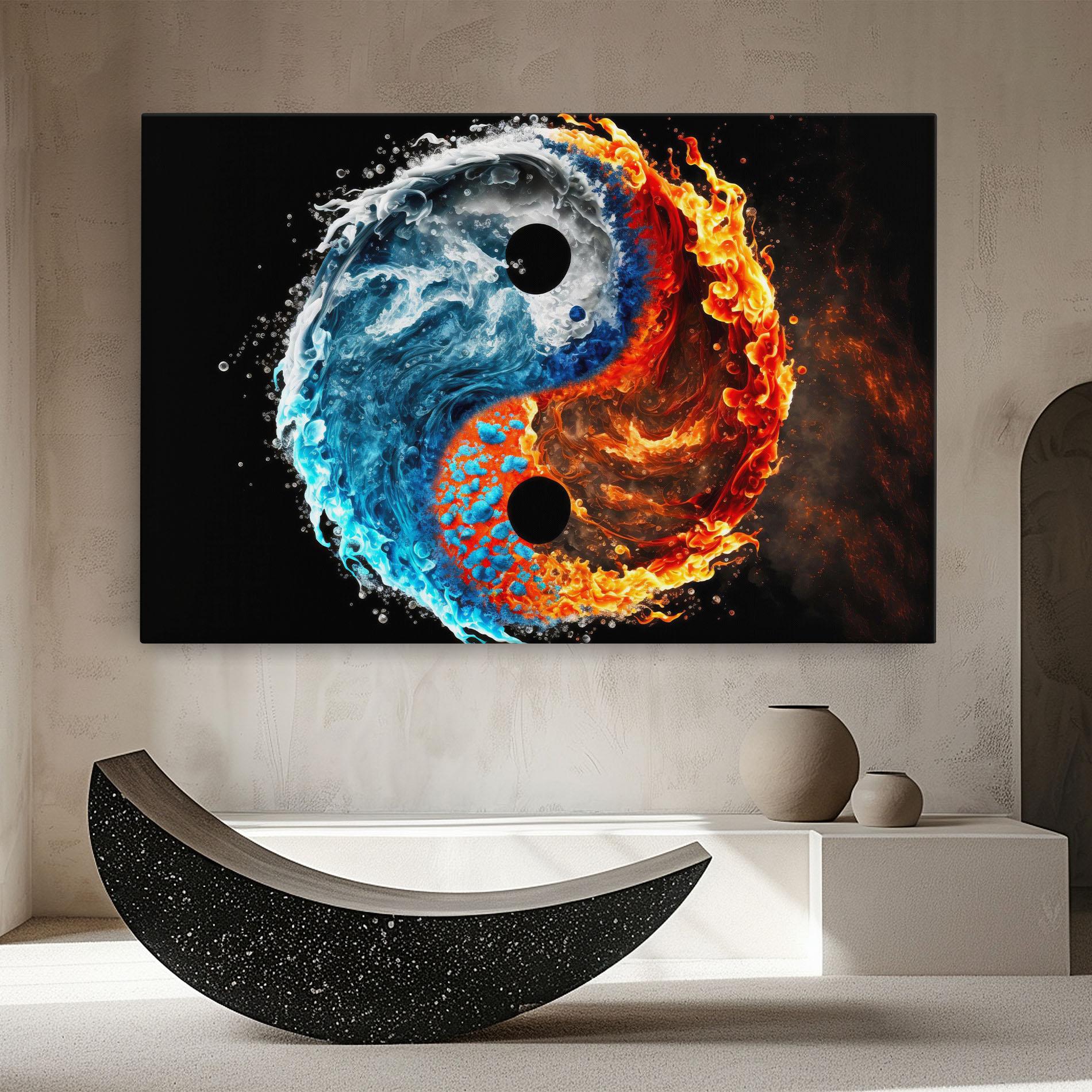 Tablou Canvas Fire Water Yin Yang mockup 8
