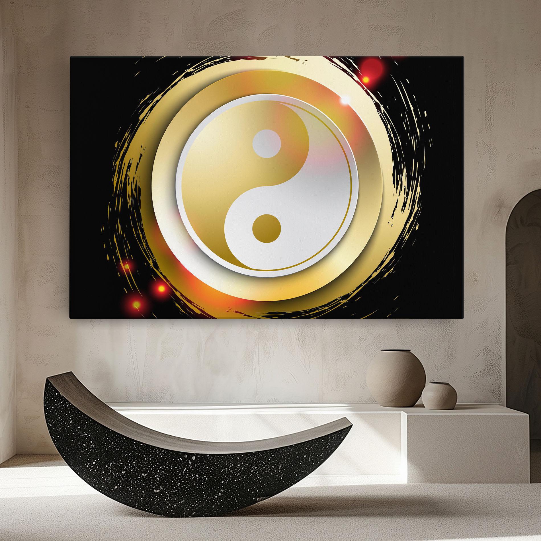 Tablou Canvas Gold Light Yinyang mockup 8