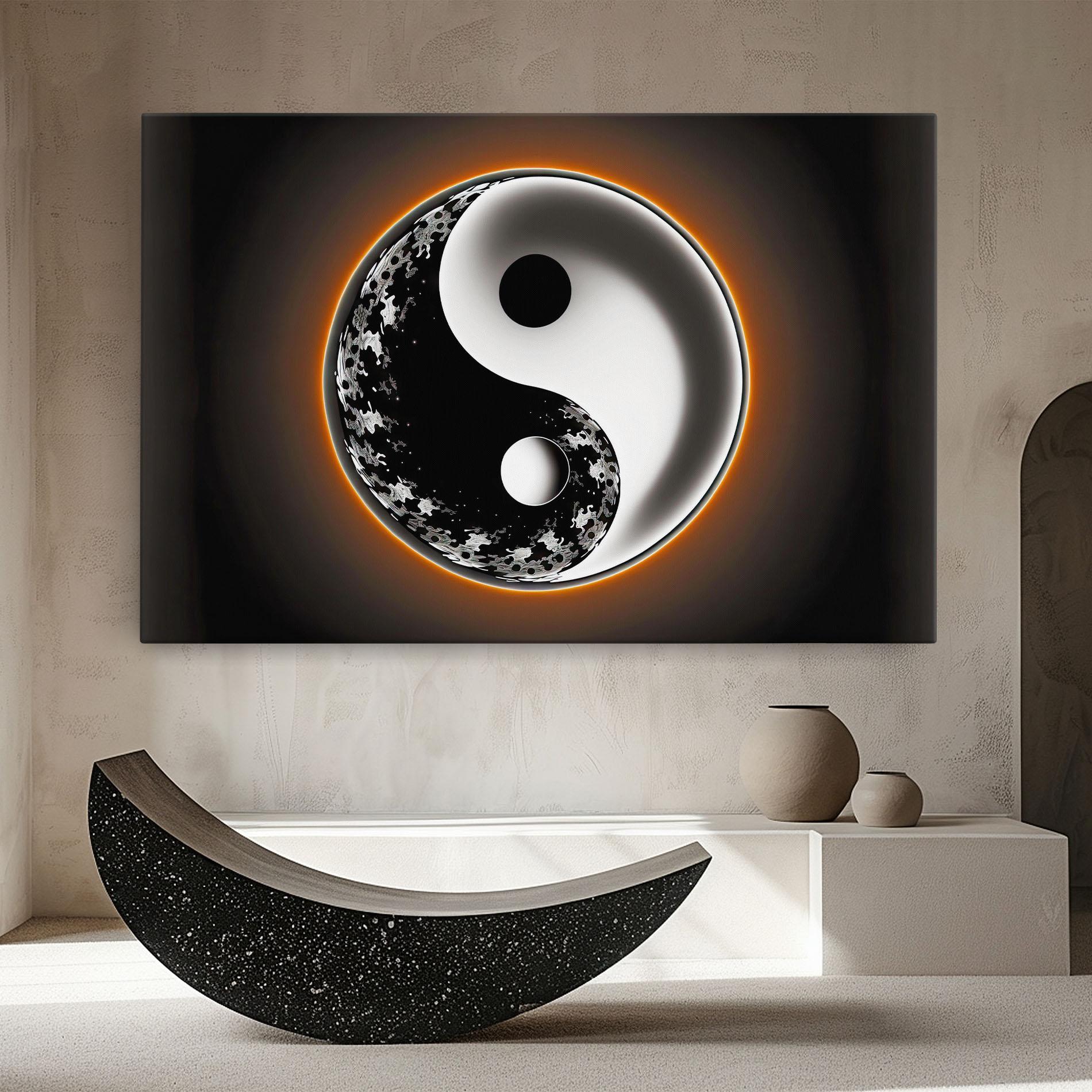 Tablou Canvas Purple Light Yinyang mockup 8