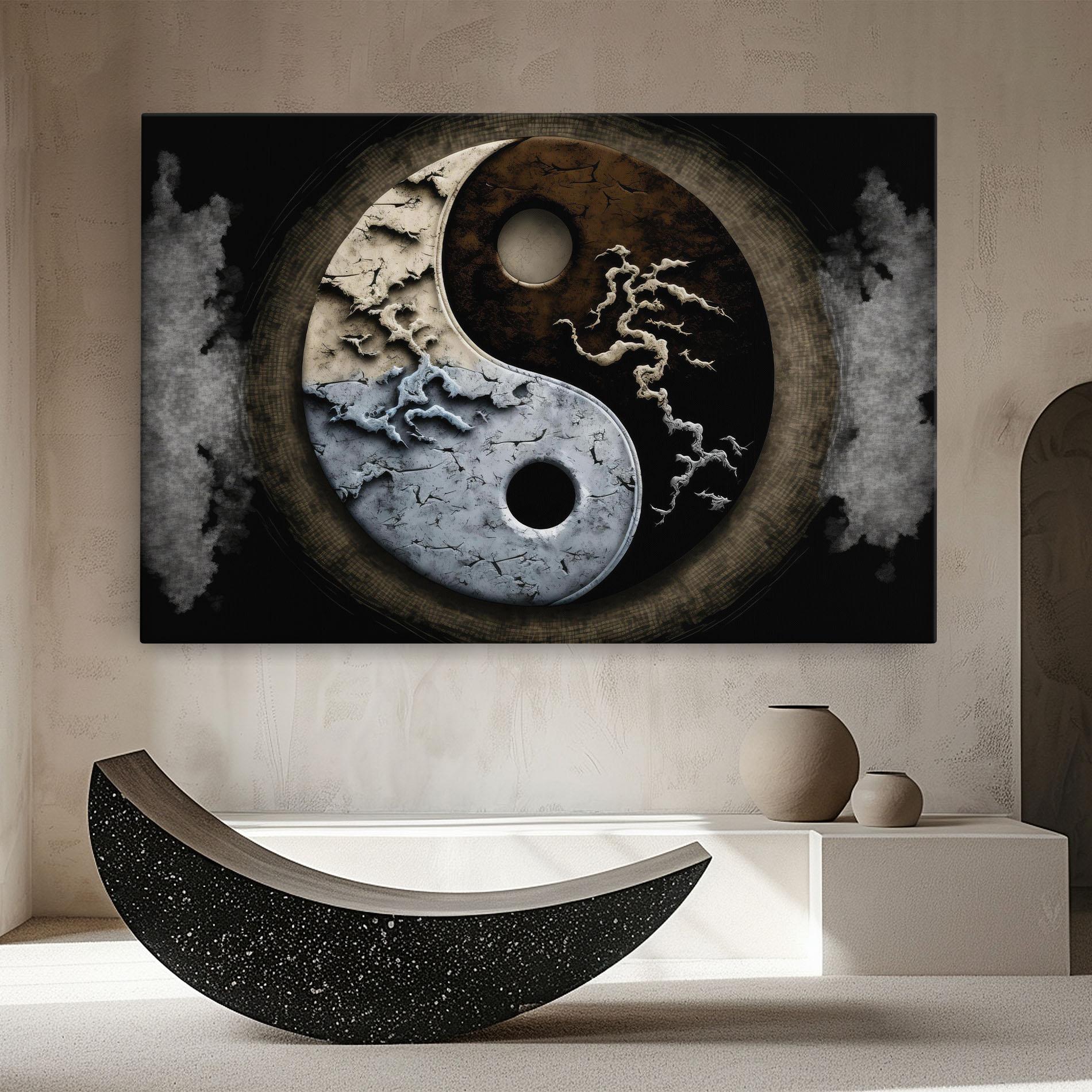 Tablou Canvas Vintage Yinyang mockup 8