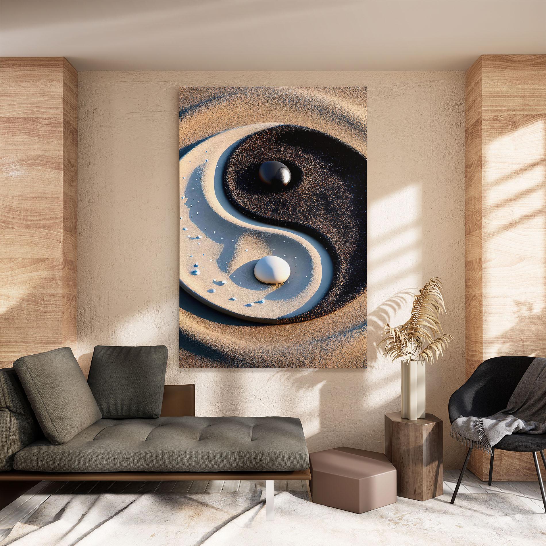 Tablou Canvas Pretty Sand Yinyang mockup 8